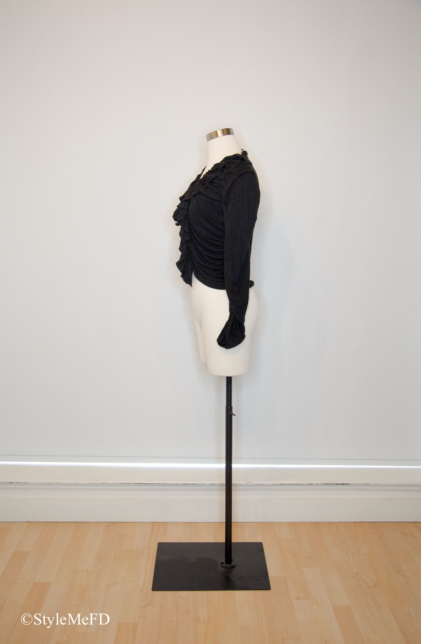 Unknown London Tatch "Marge" Jersey Blouse with Floral Accent Size L / US 10 / IT 46 - 2 Thumbnail