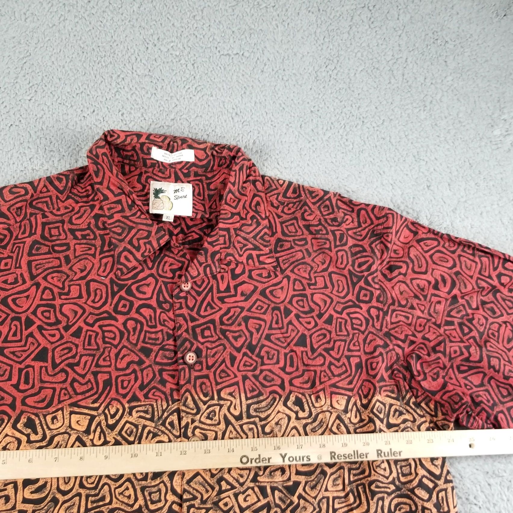Vintage VINTAGE 90s Hawaiian Shirt Men XL Cotton Geometric Tropical Beach Casual Retro Summer Size US XL / EU 56 / 4 - 5 Thumbnail