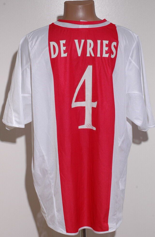AJAX 2004/2005 HOME FOOTBALL SHIRT JERSEY ADIDAS DE VRIES #4