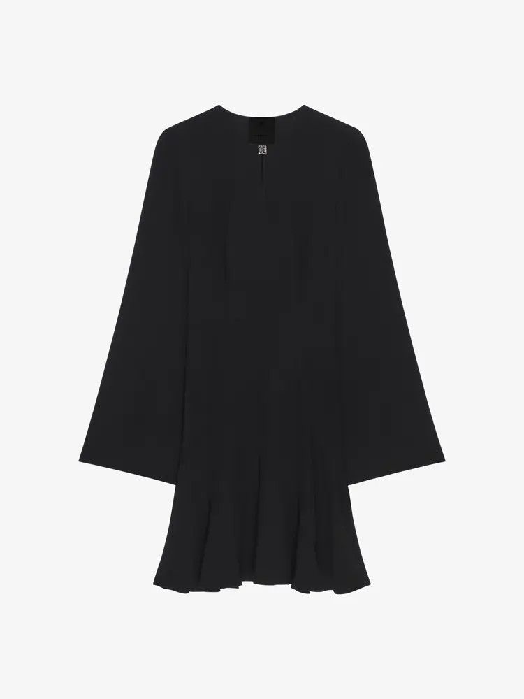 Givenchy o1n1vont0326 Ruffled Dress in Black Size XS / US 0-2 / IT 36-38 - 1 Thumbnail