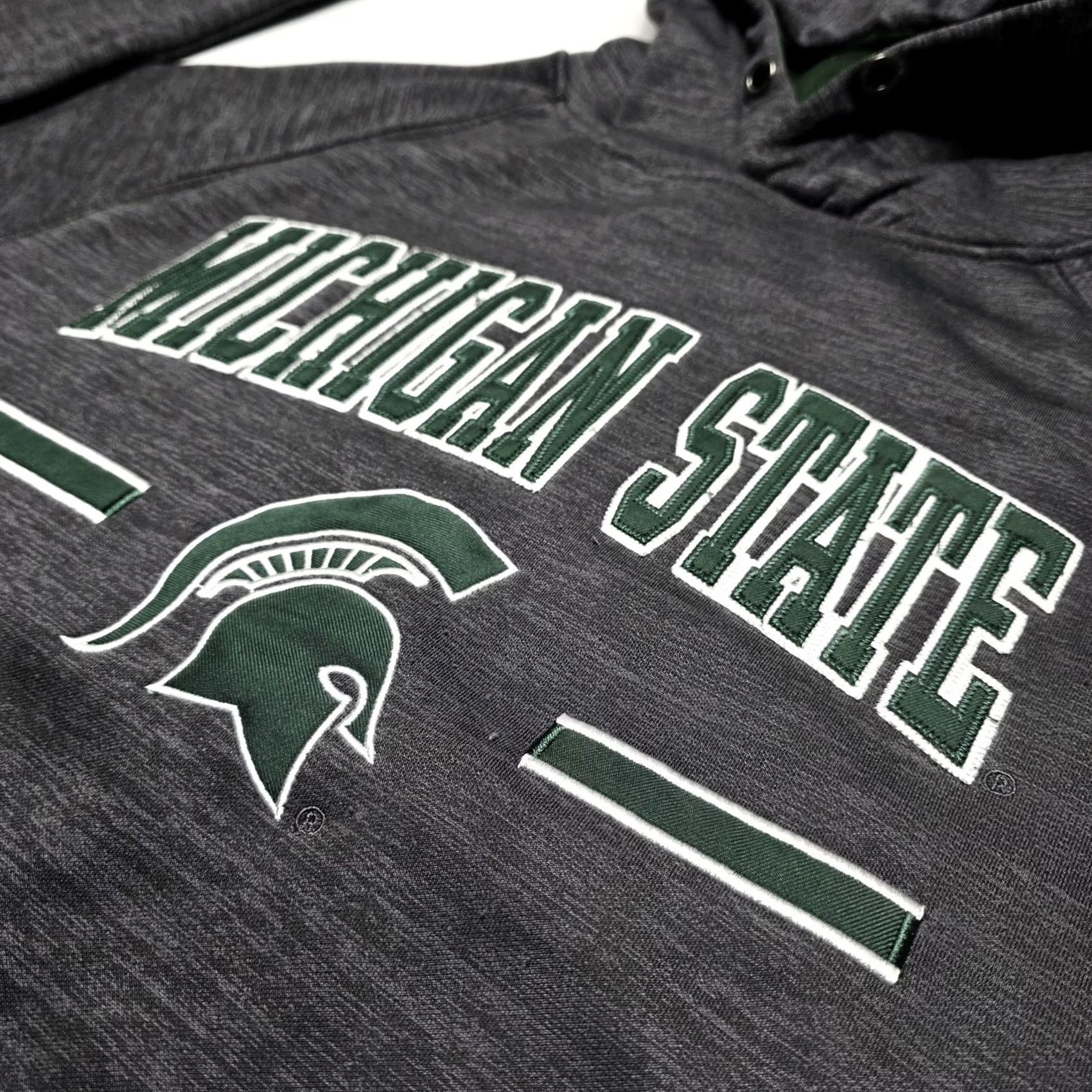 Vintage Colosseum Athletics Michigan State Spartans Men's Performance Hoodie Small Gray Long Sleeve Size US S / EU 44-46 / 1 - 4 Thumbnail