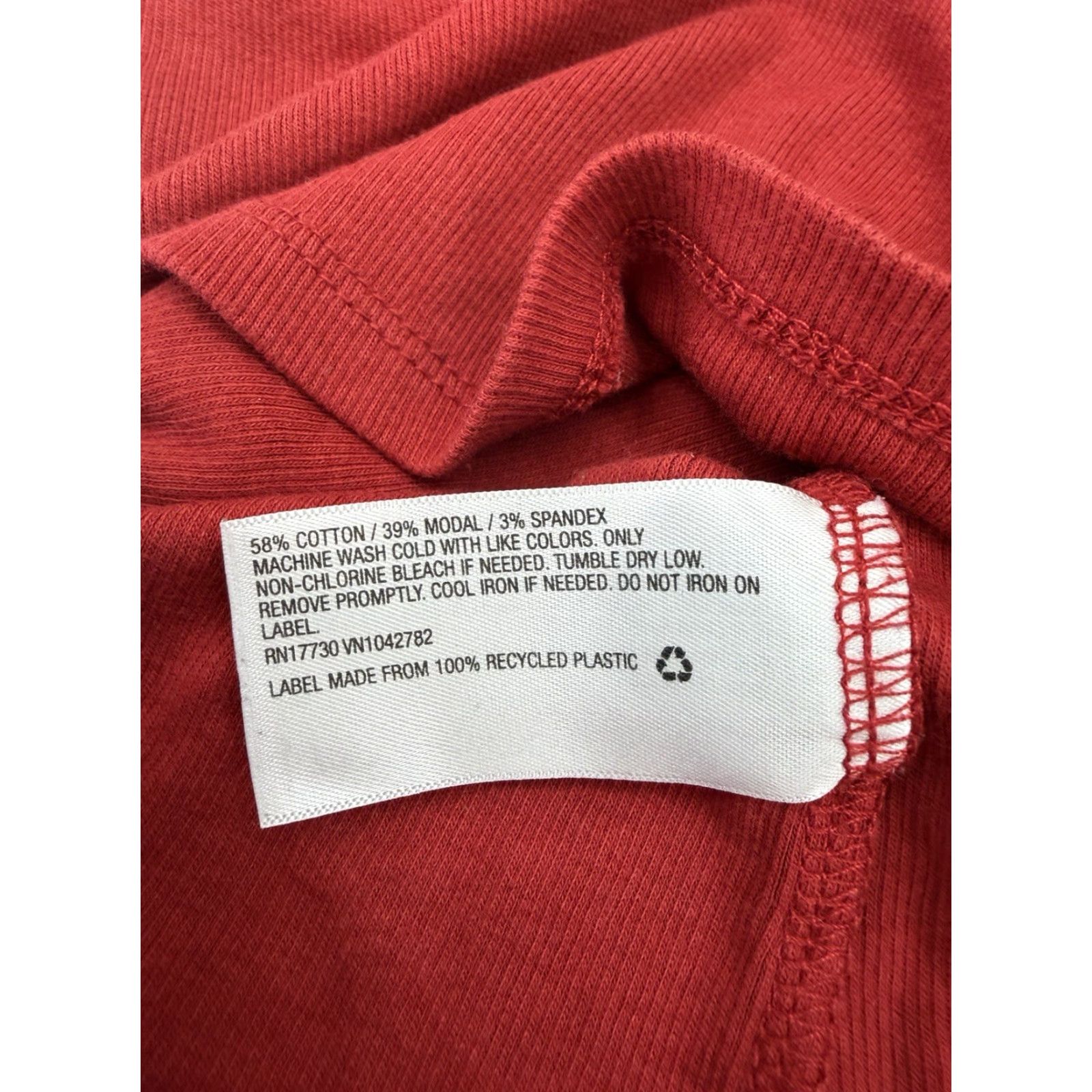 Vintage A New Day Red One Shoulder Tank Top XXL Womens Casual Sleeveless Ribbed Strap Cotton Modal Spandex Size XXL / US 16-18 / IT 52-54 - 4 Thumbnail