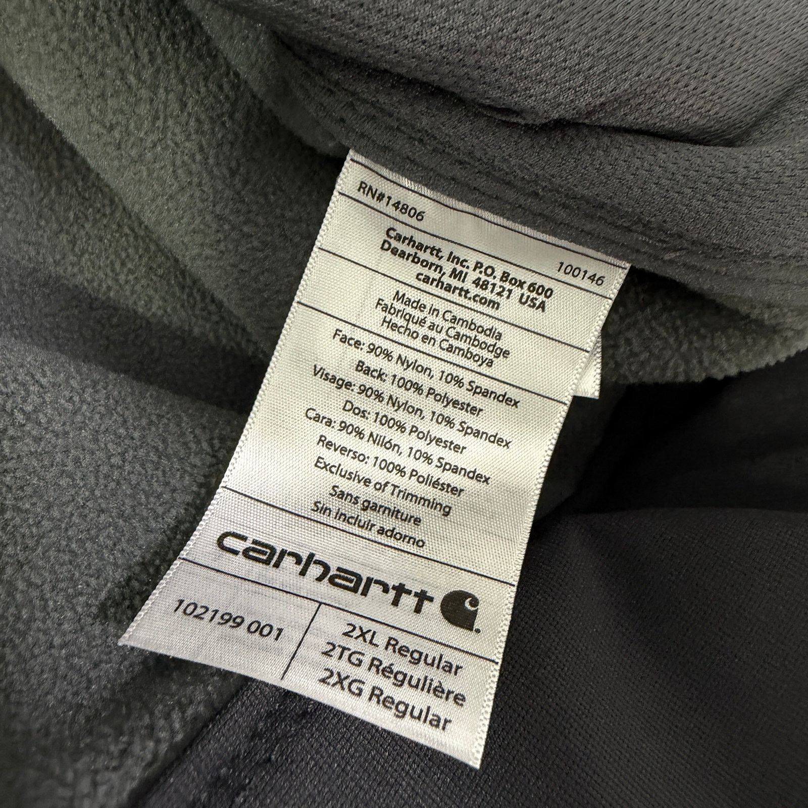 Carhartt Carhartt Crowley Soft Shell Jacket Men's 2XL Black Full Zip Size US XXL / EU 58 / 5 - 5 Thumbnail