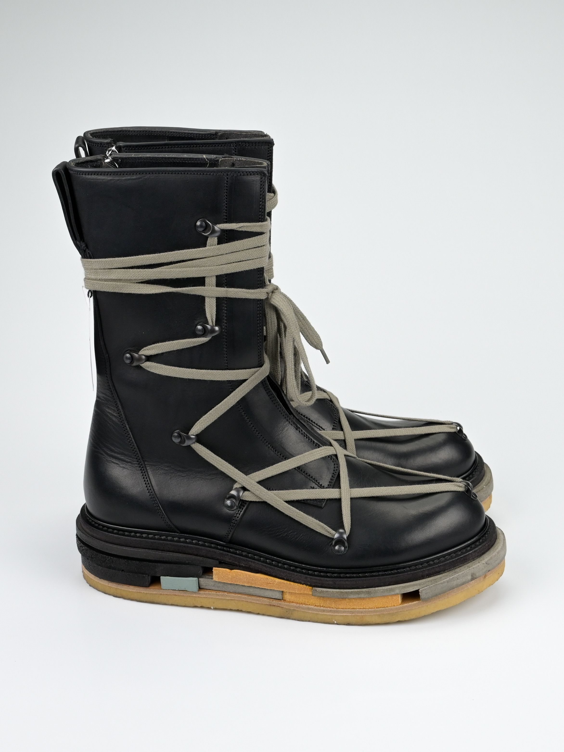 Rick Owens F/W 2017 Glitter Hexagram Creeper Boots Lego Sole Size US 10.5 / EU 43-44 - 3 Thumbnail