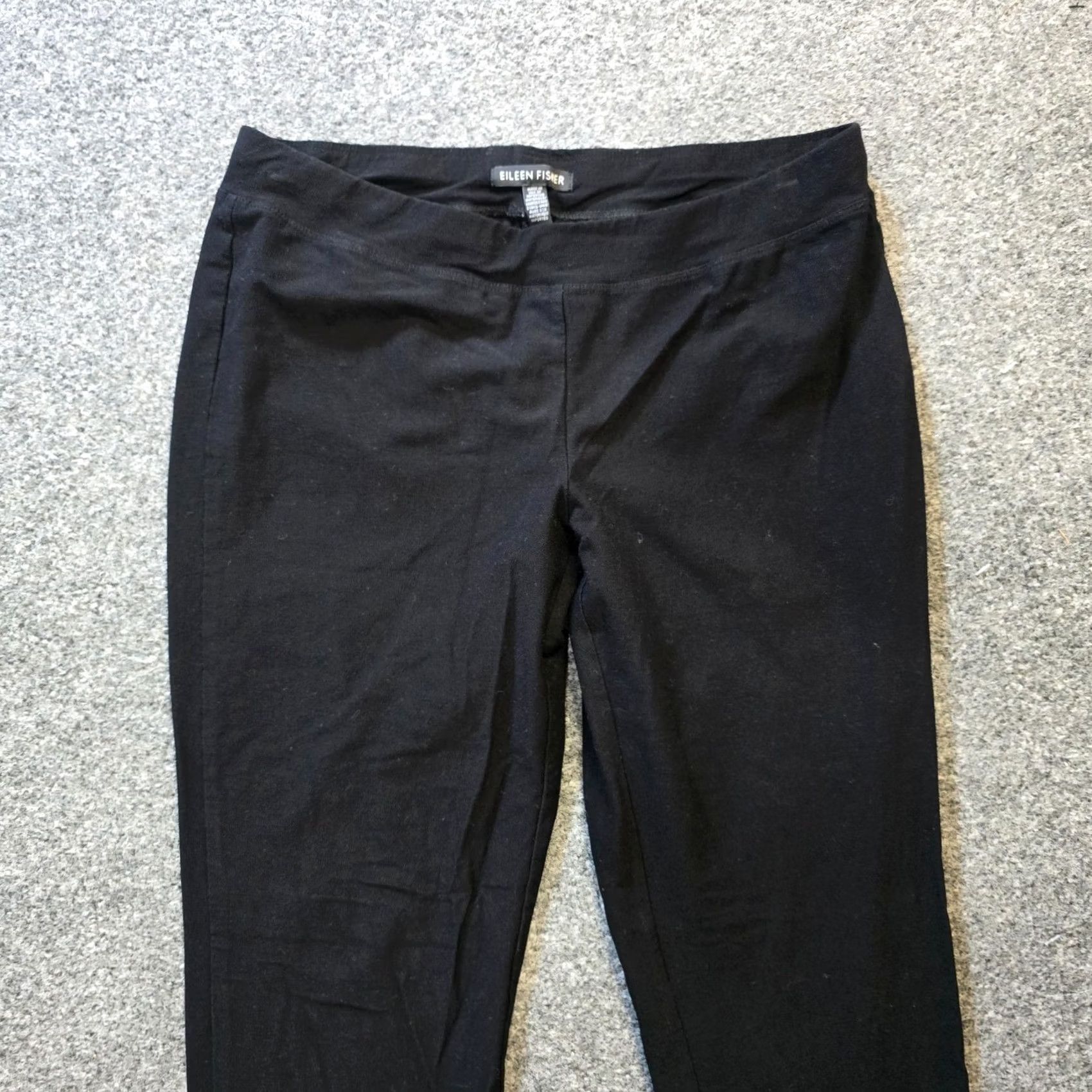 Eileen Fisher Eileen Fisher Pants Womens XS Black Elastic Waist Stretch Slim Crepe Casual Size 26" / US 2 / IT 38 - 2 Thumbnail