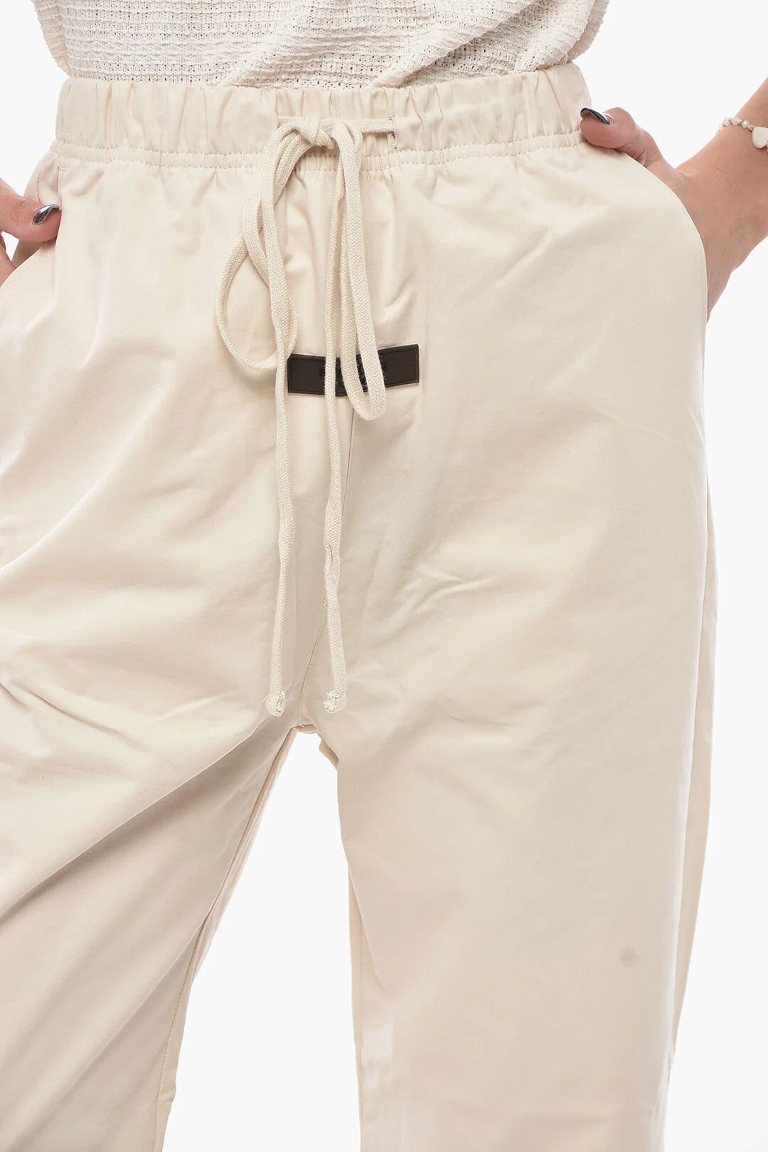 Fear of God og1mm0326 Cotton-Blend 4-Pocket Trousers in Beige Size 28" / US 6 / IT 42 - 3 Thumbnail