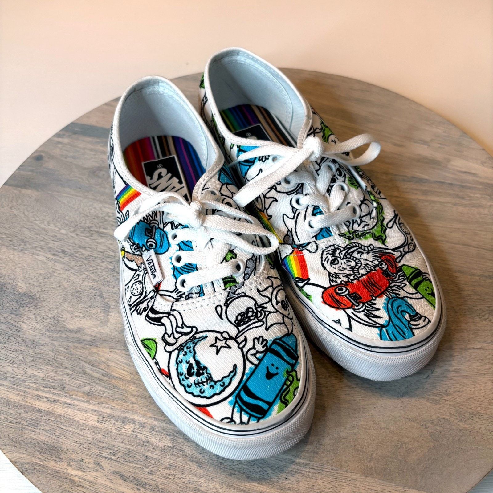 Vans Vans X Crayola Women’s Size 7.5 White Graphic Skate Sneakers Size US 7.5 / IT 37.5 - 5 Thumbnail