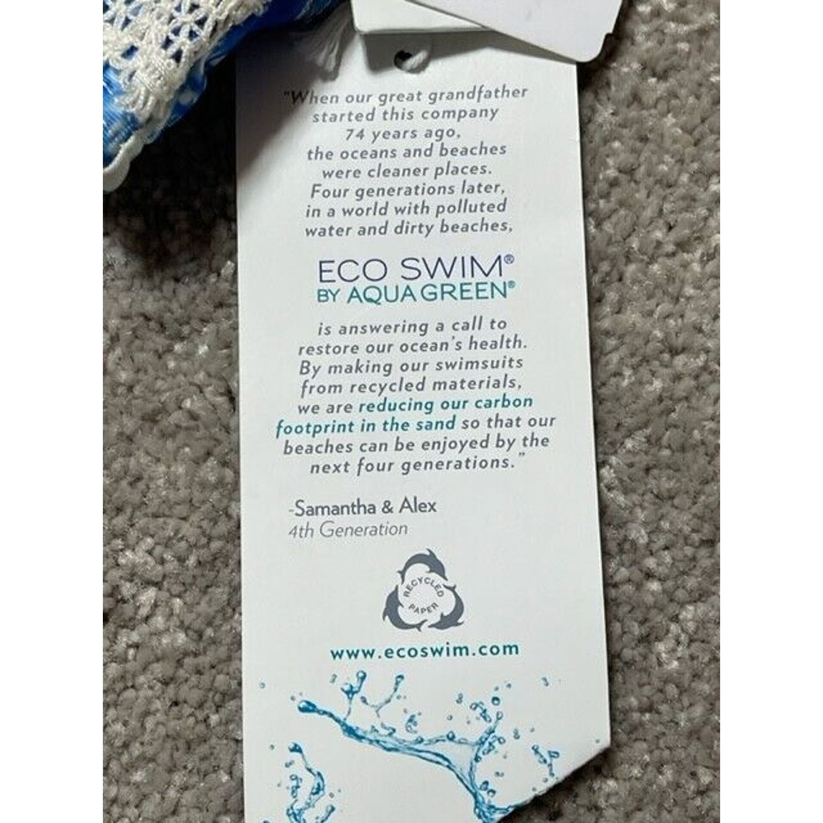 Other Eco Swim by Aqua Green Bikini Swim Bottom Womens 6 Tie Dye Size M / US 6-8 / IT 42-44 - 9 Thumbnail