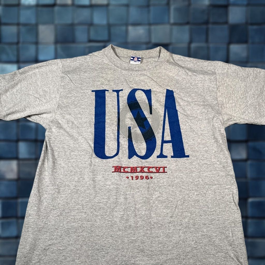ESPIRIT VINTAGE Pro Spirit Shirt Mens L Gray 90s USA Graphic 1996 MCMXCVI Tee Short Sleeve Crew Neck Cotton Blend Size US L / EU 52-54 / 3 - 1 Thumbnail