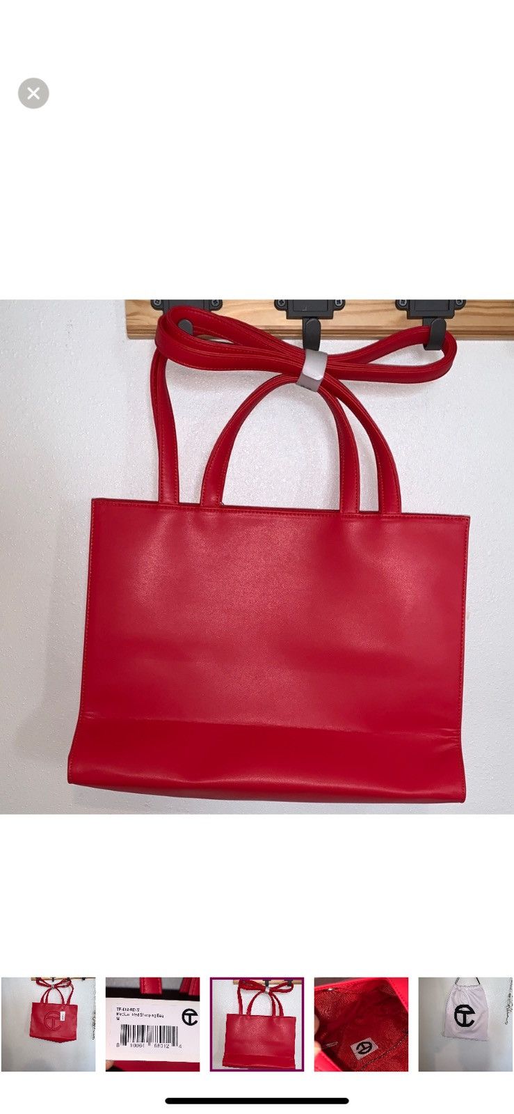 Telfar TELFAR MED TOTE RED BAG NWT Size ONE SIZE - 4 Thumbnail