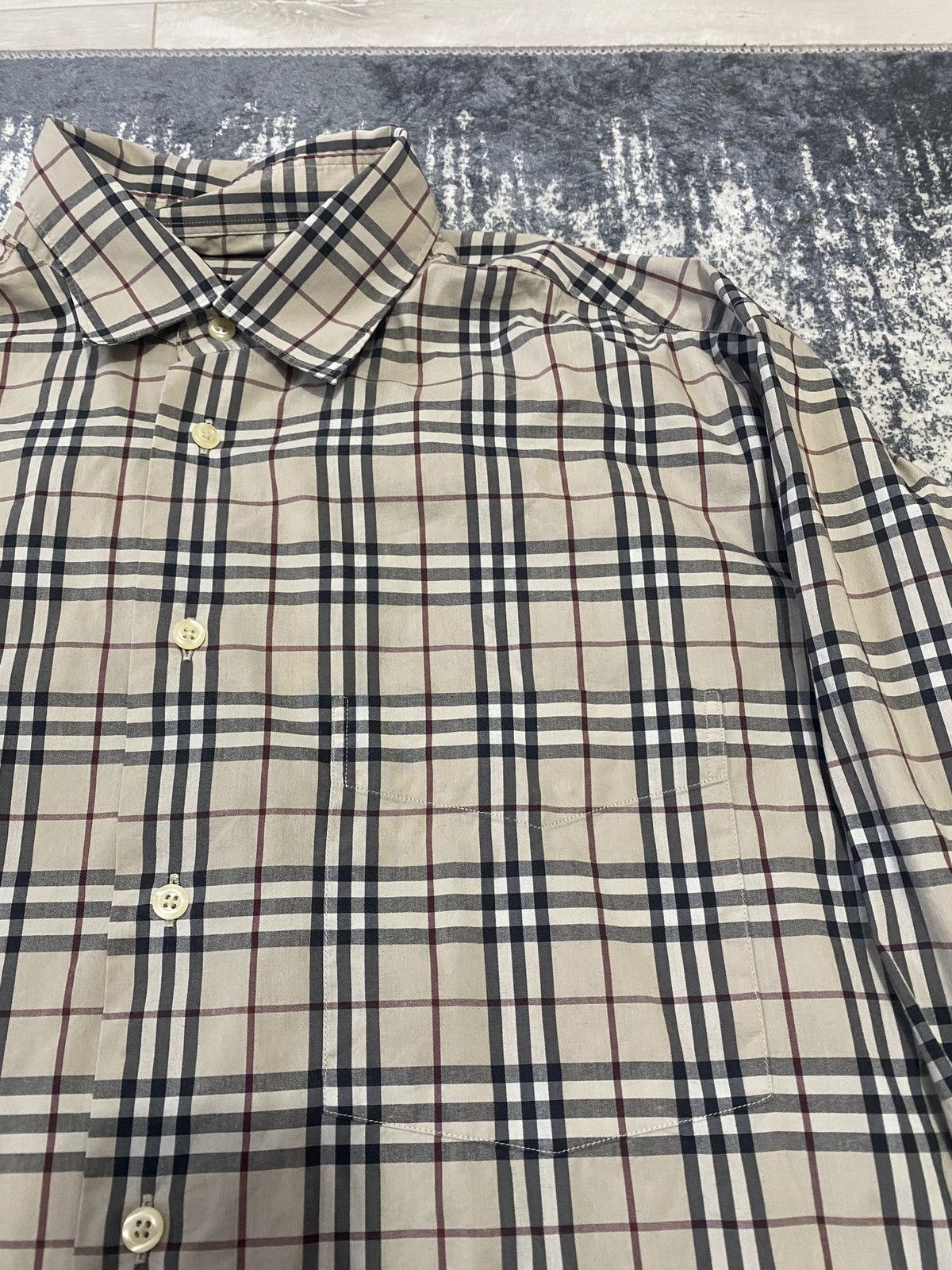 Burberry Vintage beige nova check fullprint burberry shirt button up Size US XXL / EU 58 / 5 - 5 Thumbnail