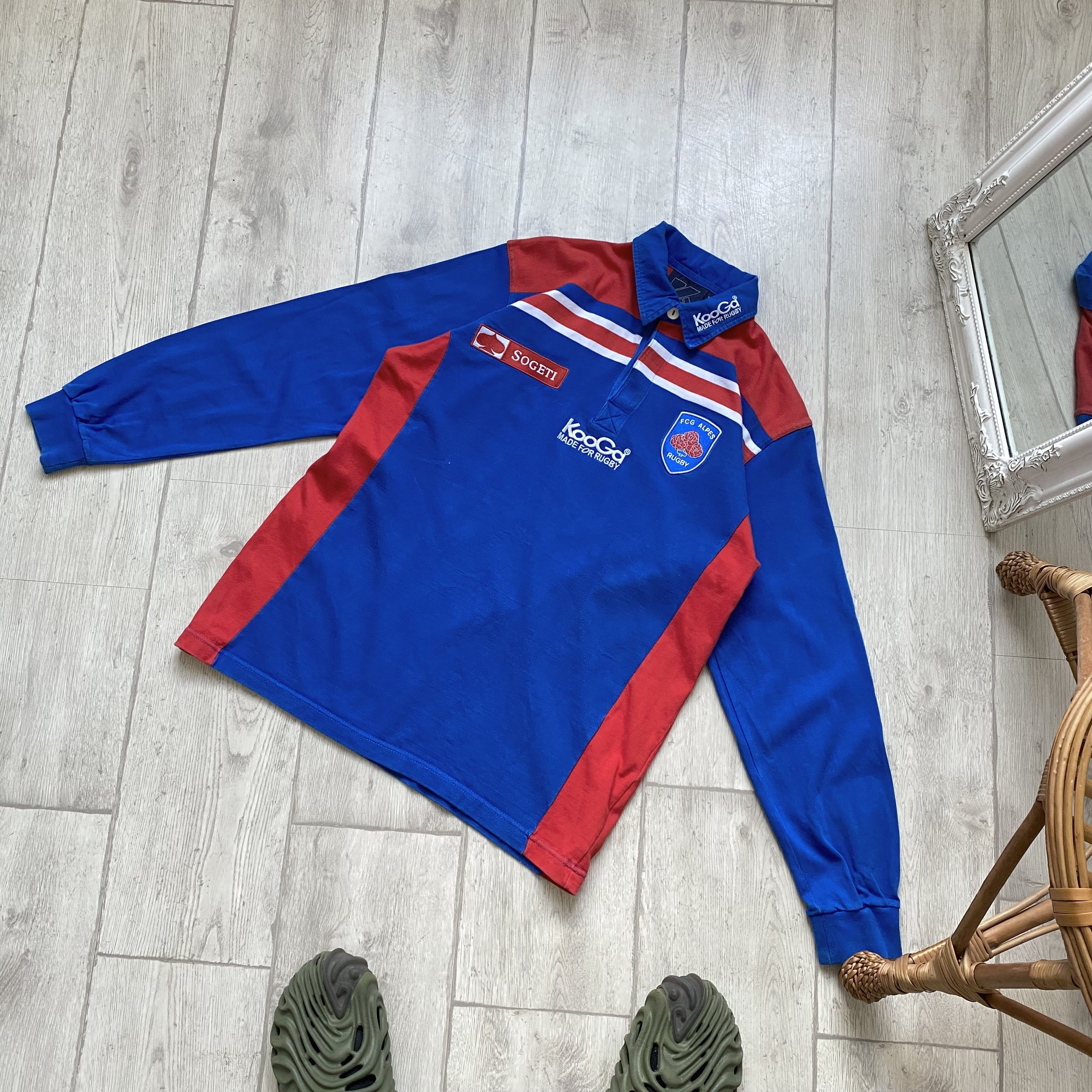Nike 🏈 Vintage 90s France Rugby FCG Alpes jersey shirt Kooga Size US M / EU 48-50 / 2 - 8 Thumbnail