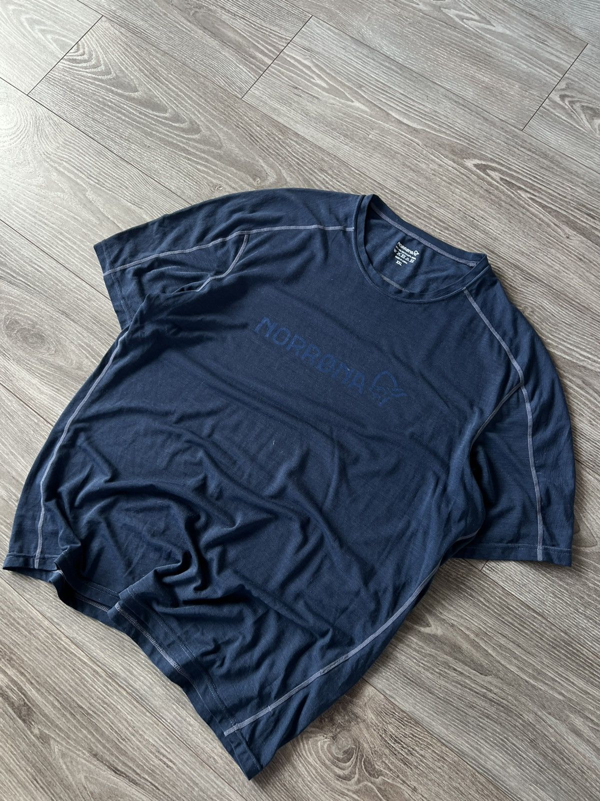 Norrona ‼️Norrona Big Logo Merino Wool Outdoor Equaliser Mens Tee‼️ Size US XXL / EU 58 / 5 - 10 Thumbnail