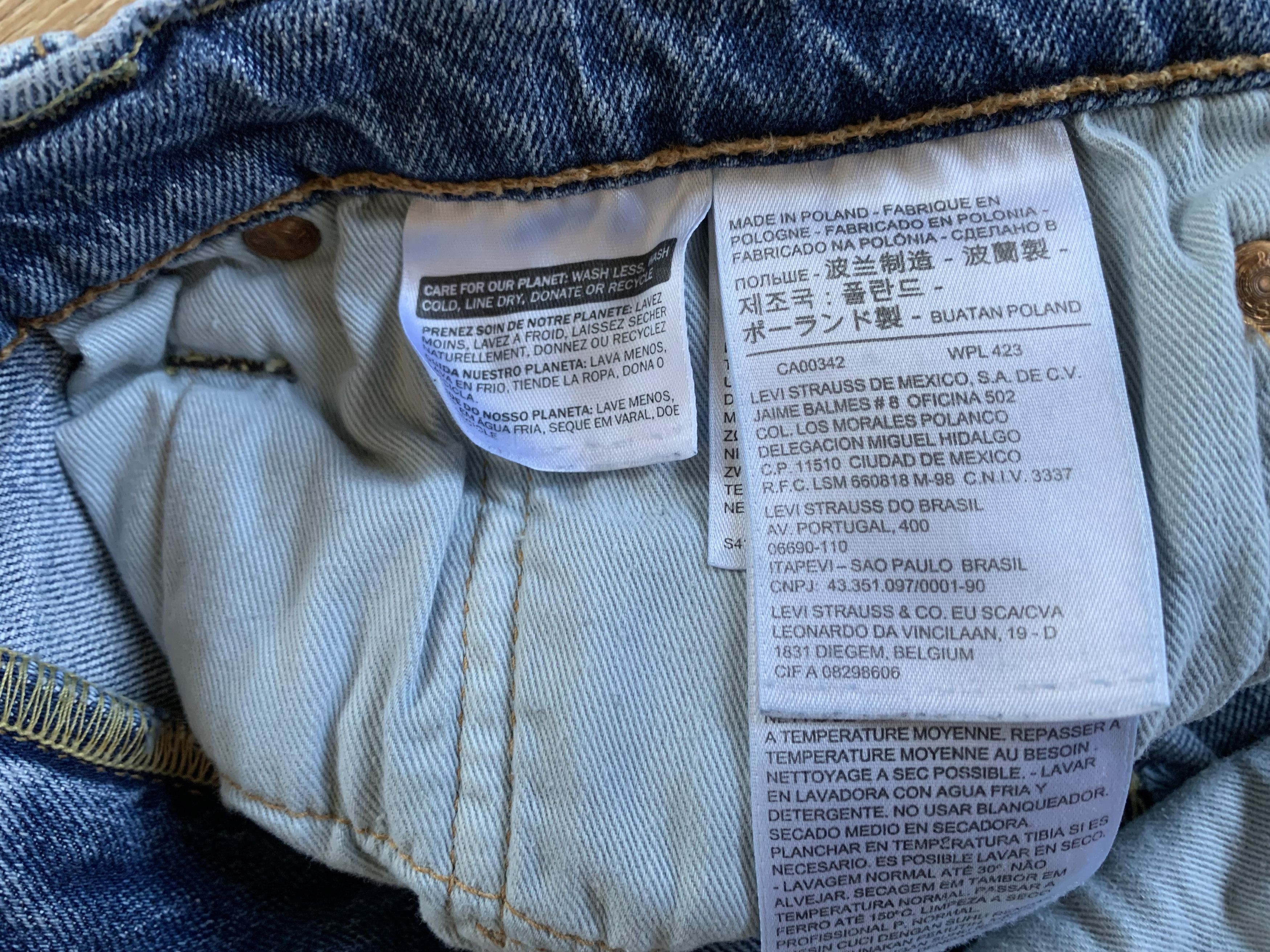 Levi's × Vintage Levis 511 Stretch Light Blue Denim Jeans Size US 34 / EU 50 - 8 Thumbnail