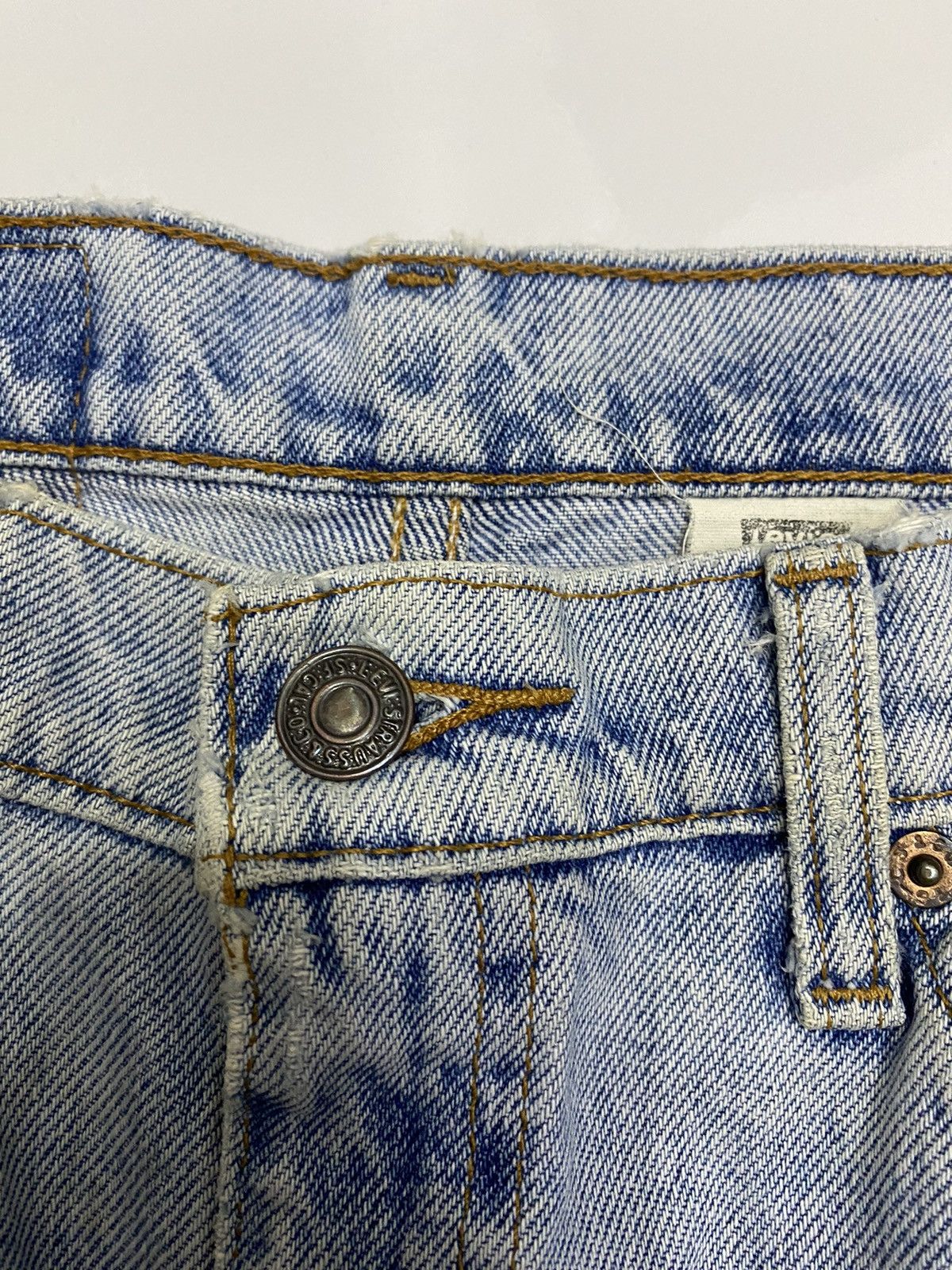 JNCO VINTAGE LEVIS 505 ORANGE TAB DISTRESSED DENIM Size US 33 - 10 Thumbnail