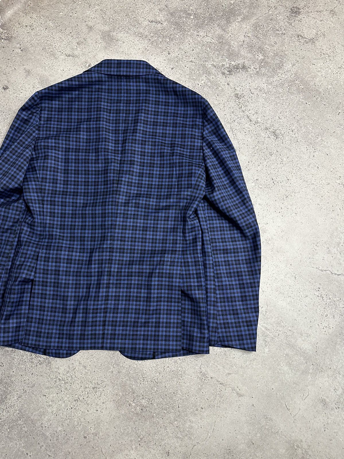 Boggi Boggi Milano Reda 1865 Blue Plaid Light Wool Button Blazer Size US S / EU 44-46 / 1 - 14 Thumbnail