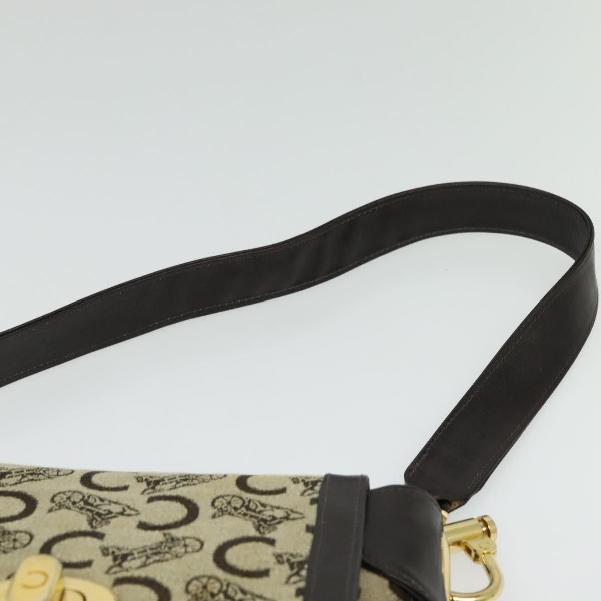 Celine CELINE C Sulky Shoulder Bag Canvas Beige Gold Size ONE SIZE - 8 Thumbnail