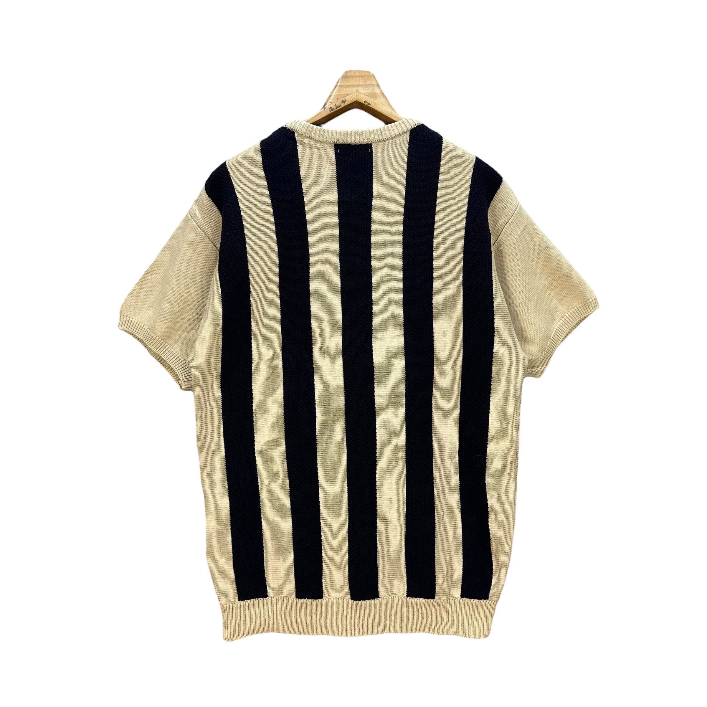 Japanese Brand DI MAGGIO MIXED DOUBLES STRIPED KNITTED SWEATER #8726-023 Size US M / EU 48-50 / 2 - 10 Thumbnail