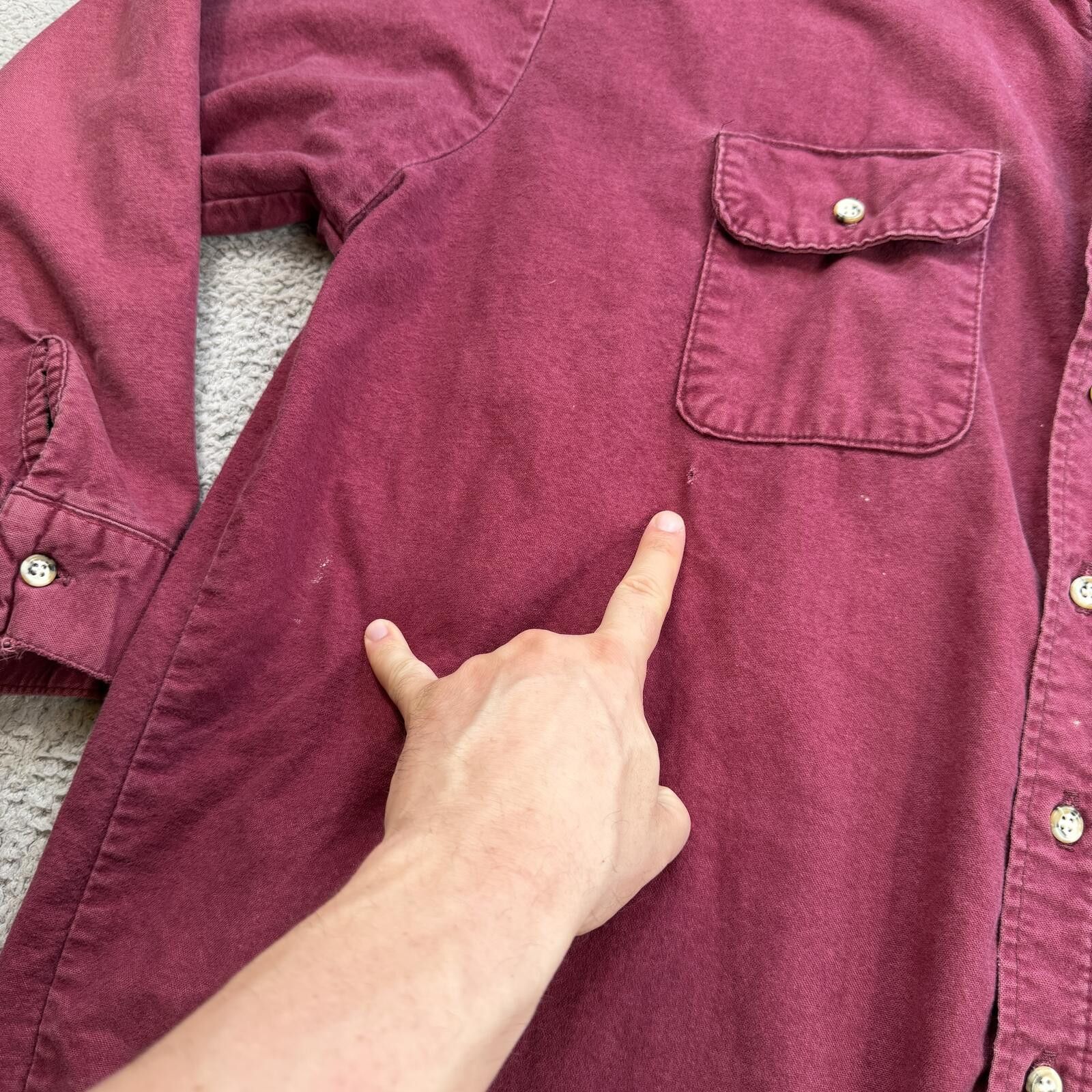 FiveBrother Vintage Five Brother Work Shirt Made In USA Red Button Up XL Size US XL / EU 56 / 4 - 5 Thumbnail