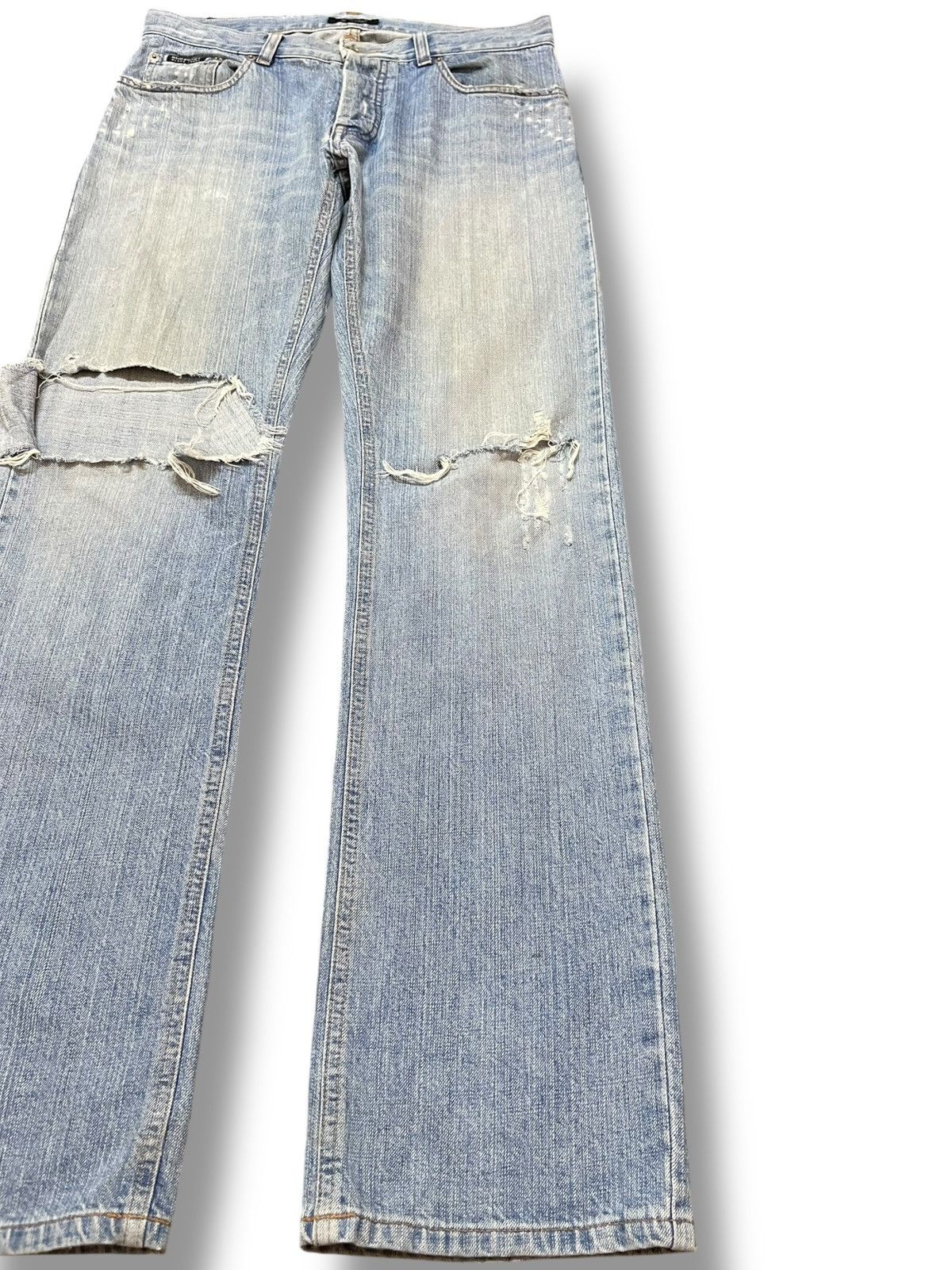Burberry Vintage Burberry Black Label Faded Distressed Denim Size US 31 - 4 Thumbnail