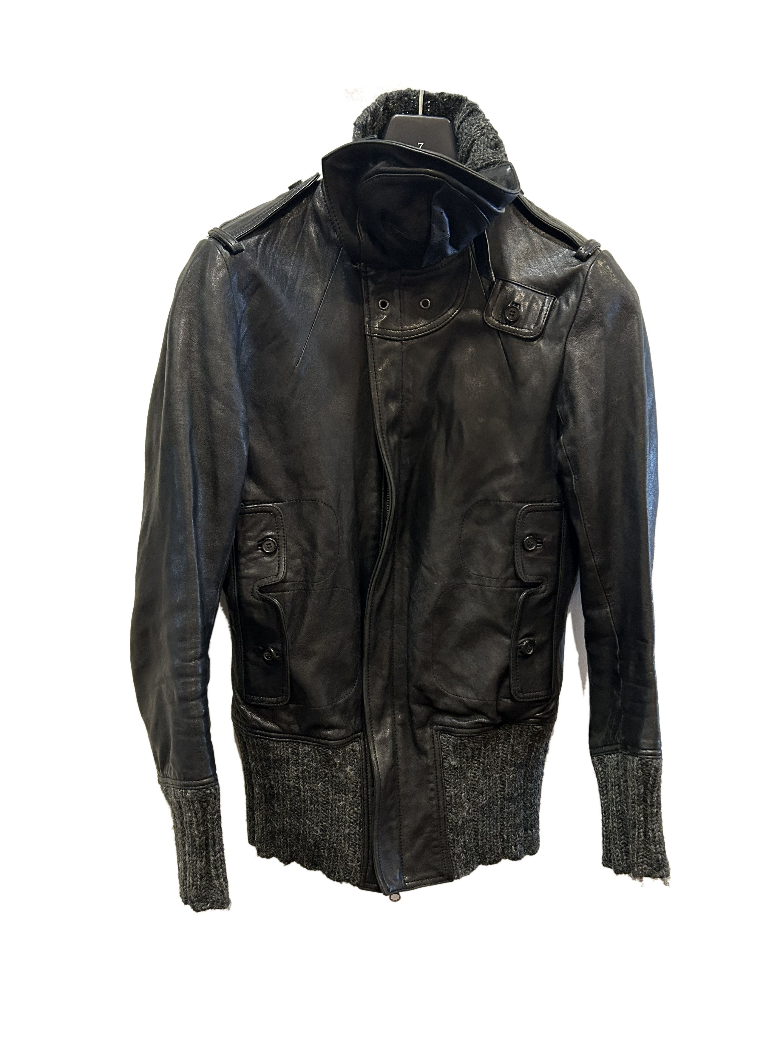 Share Spirit Homme Share spirit gas mask leather jacket | Grailed