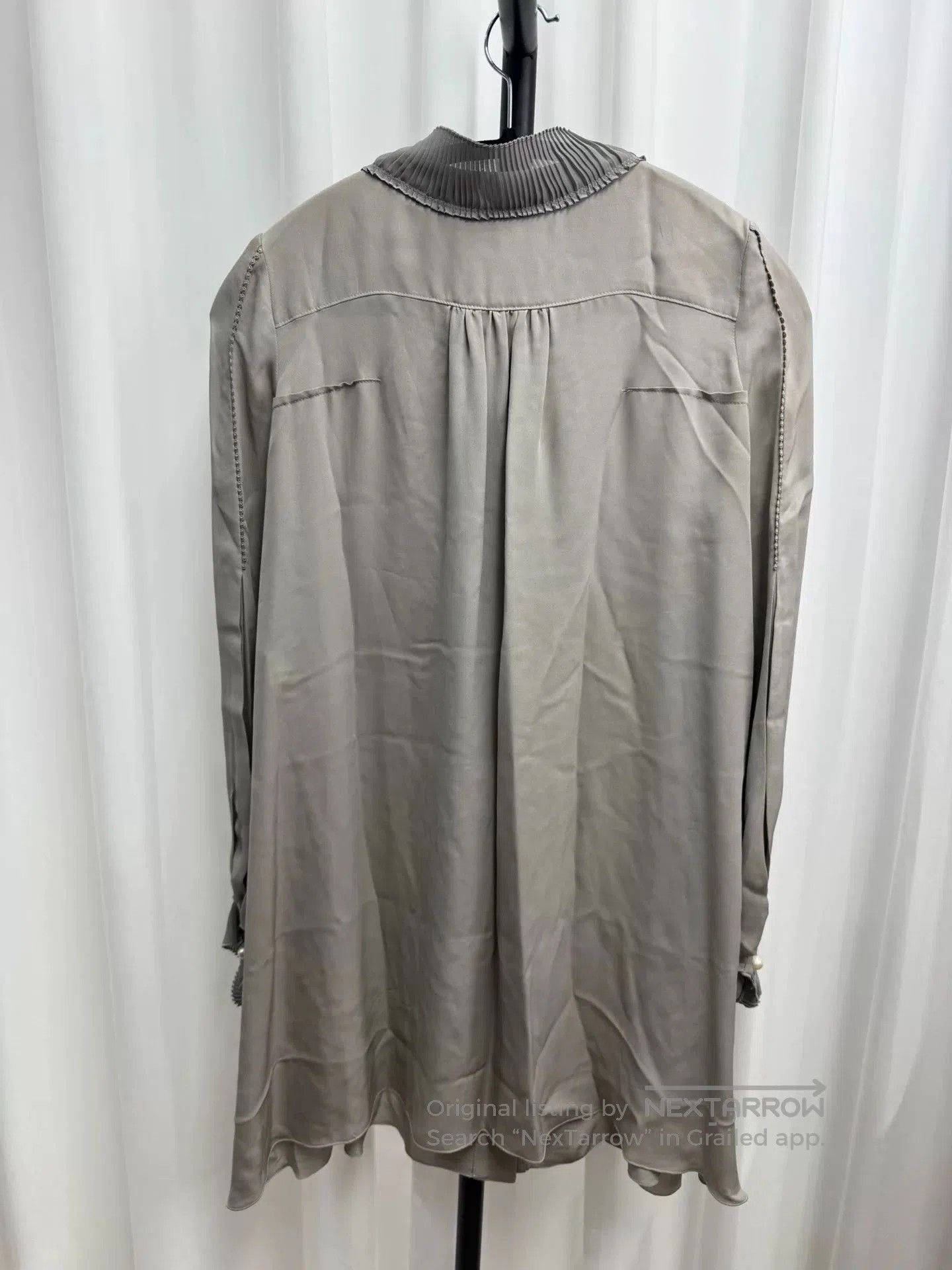 Comme des Garcons Homme Plus silk skull patch shirt in champagne color. Size US S / EU 44-46 / 1 - 5 Thumbnail
