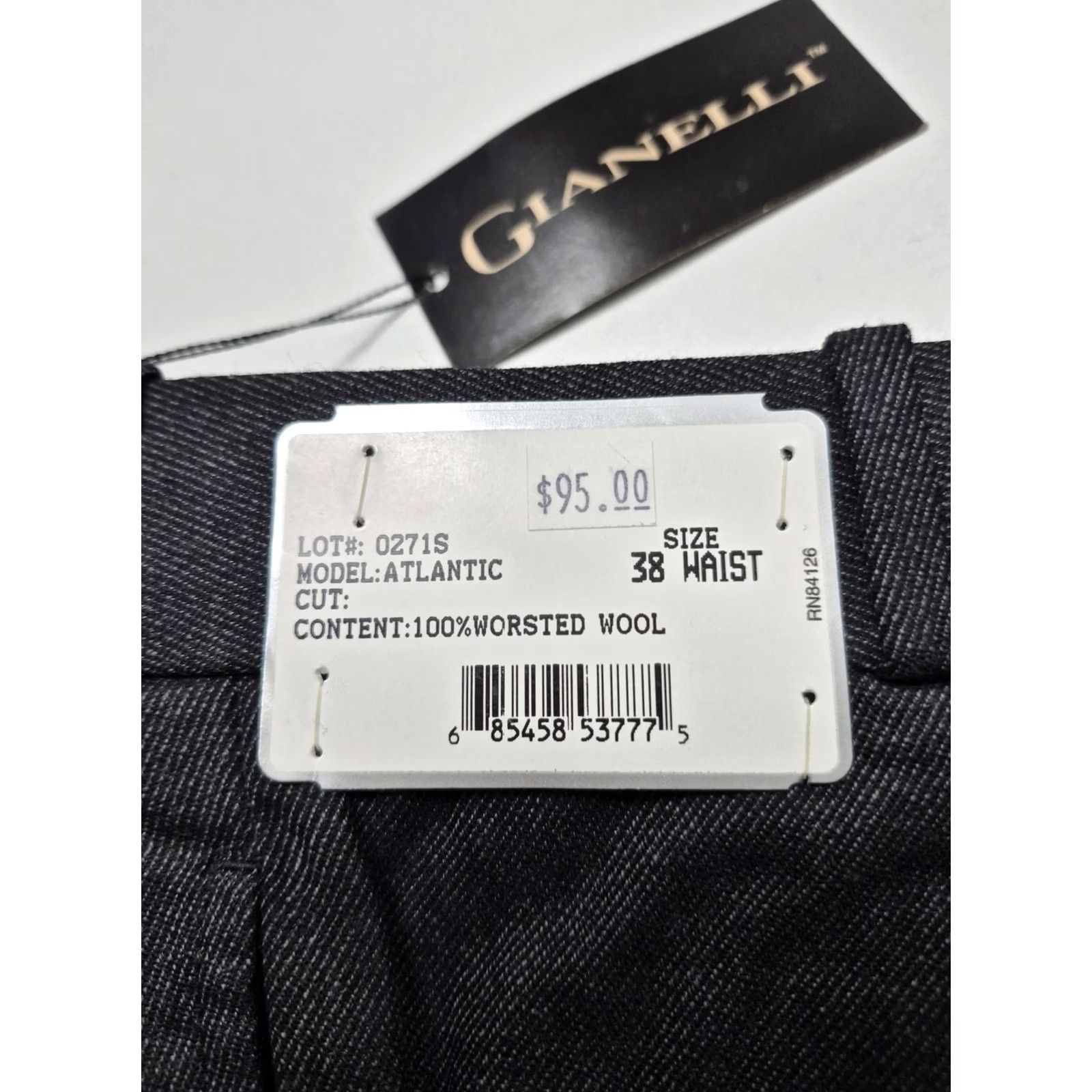 Vintage Gianelli Atlantic Dress Pants Mens 38x36 Gray Wool Pleated Classic Fit NWT Size US 38 / EU 54 - 5 Thumbnail
