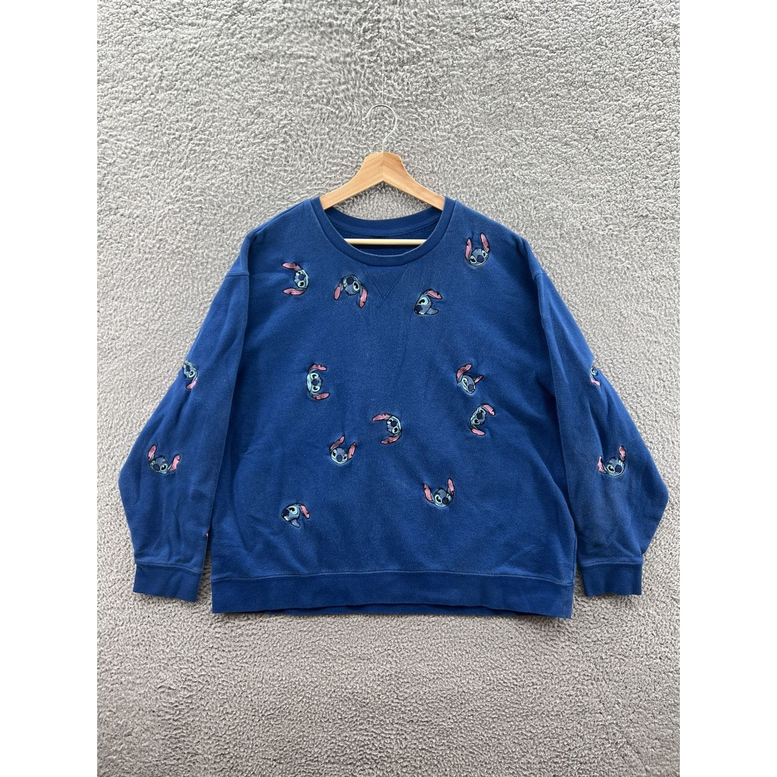Disney Disney Lilo Stitch Pullover Blue Sweater All Over Print 2XL Size XXL / US 16-18 / IT 52-54 - 1 Thumbnail