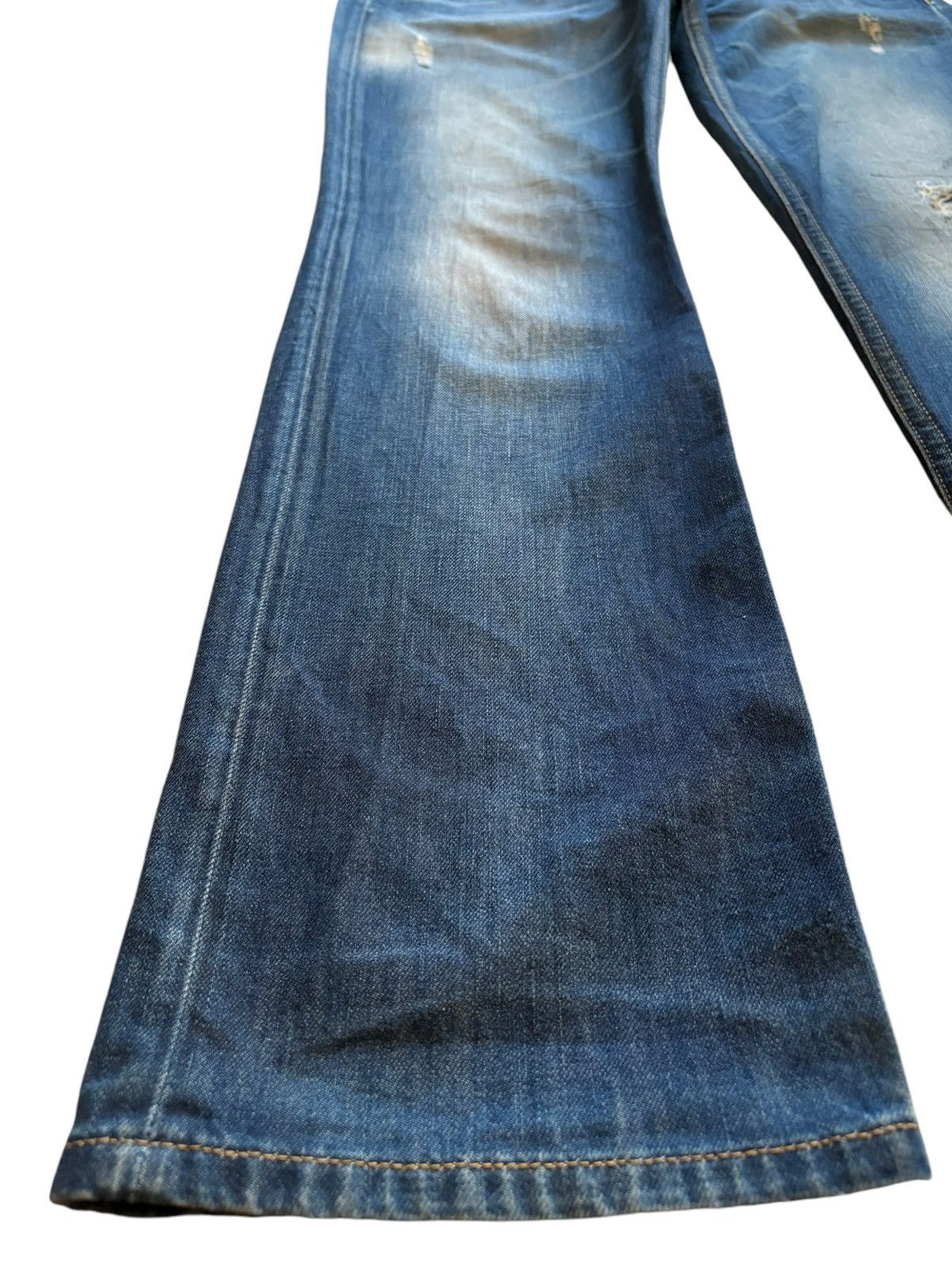 Diesel × Diesel Black Gold Vintage Italy Diesel Lowky Mud Wash Distressed Loose Jeans Size 36" / US 14 / IT 50 - 6 Thumbnail