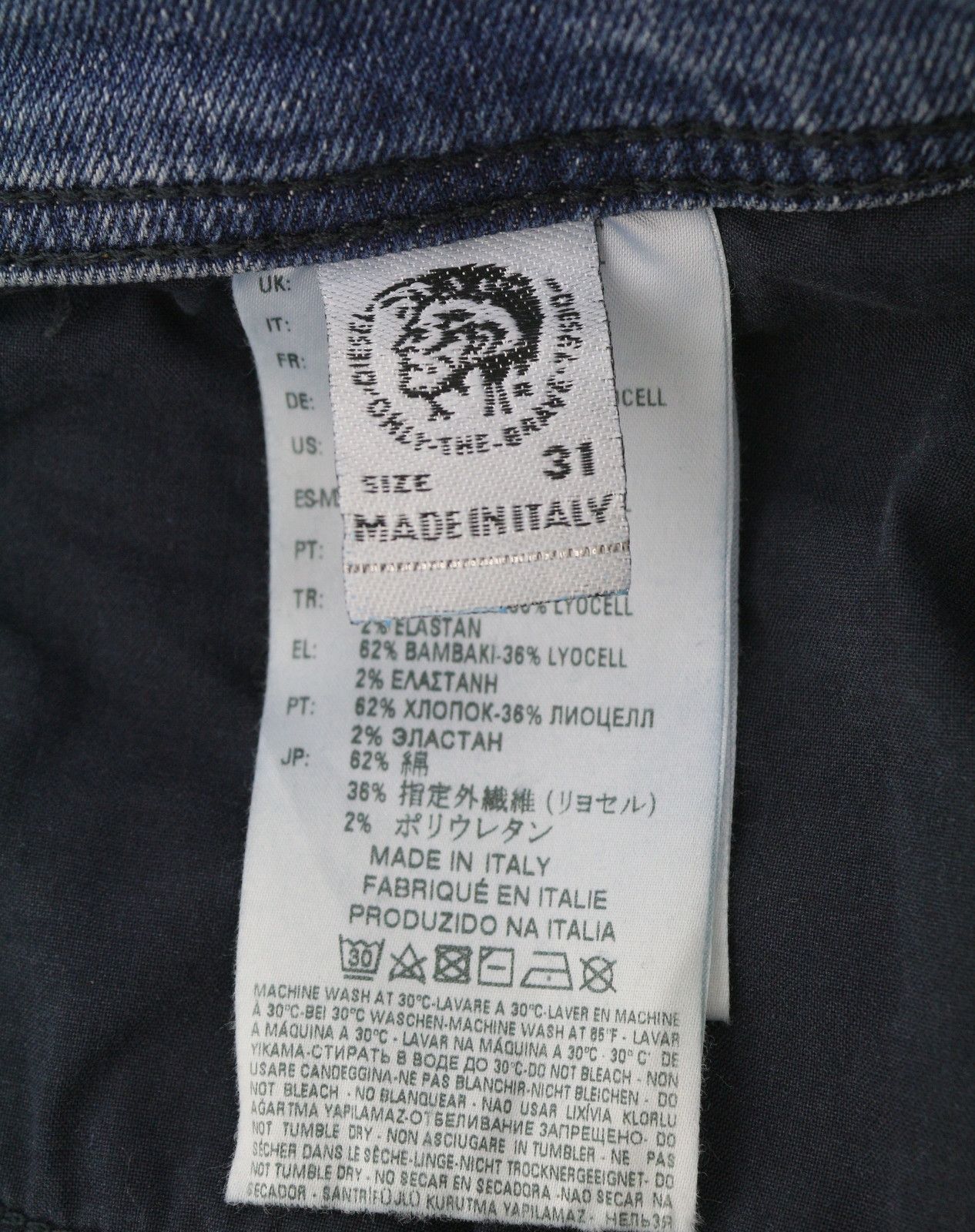 Diesel TEPPHAR-R 084SV W31/L32 Blue Faded Stretch Jeans 89061 Size US 31 - 7 Thumbnail