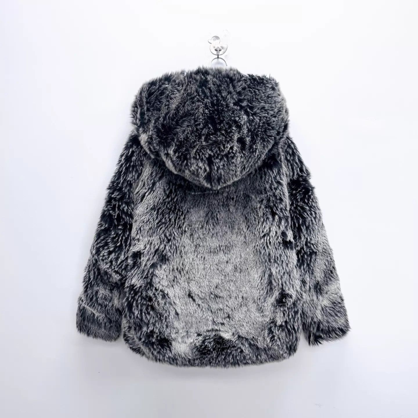 SMFK SMFK Snowman Eco Fur Hooded Jacket Black Gray Size 1 Size US S / EU 44-46 / 1 - 2 Thumbnail