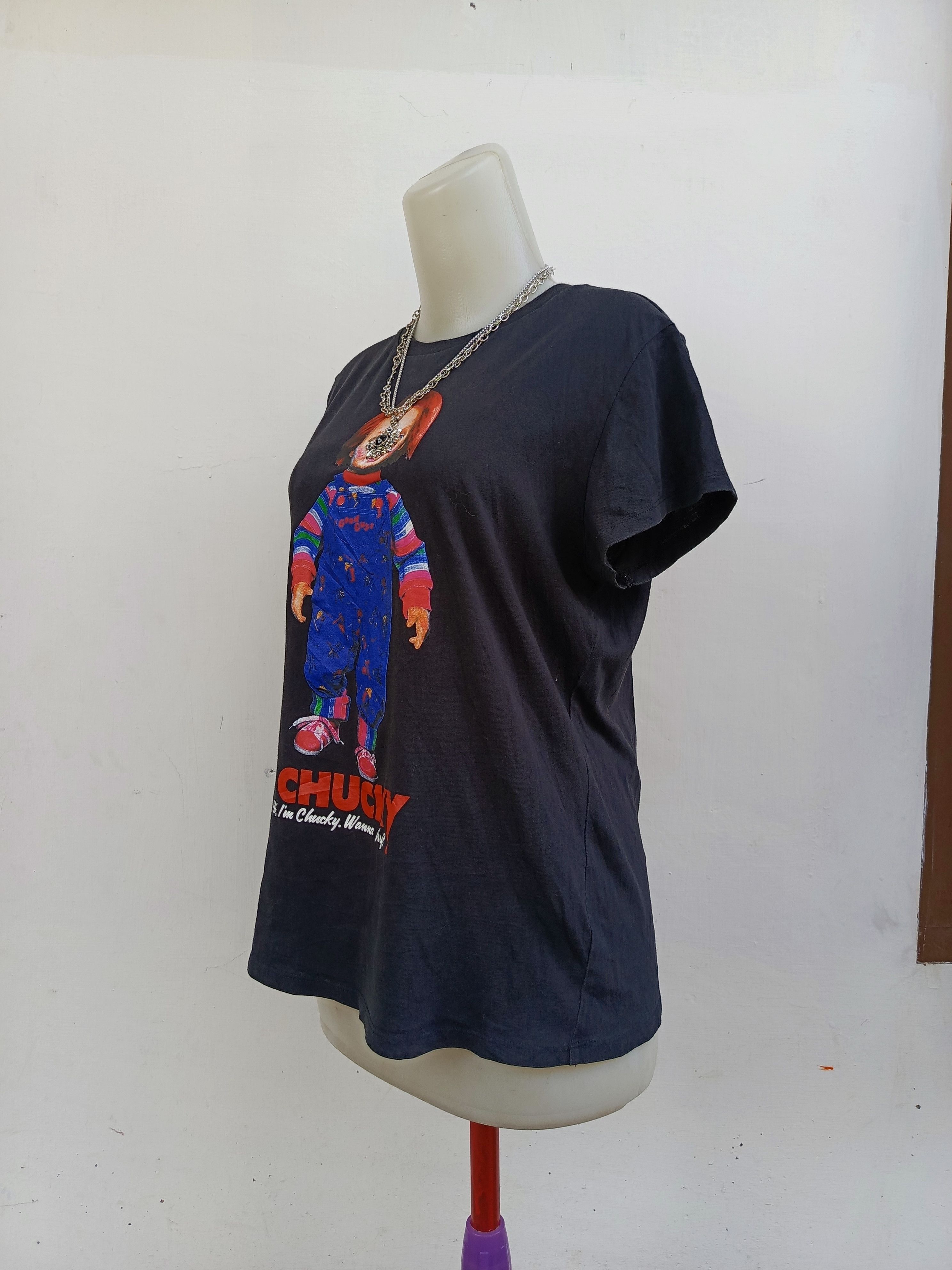 Japanese Brand Uniqlo Chucky T-Shirt “Wanna Play?” Graphic Tee Size L / US 10 / IT 46 - 5 Thumbnail