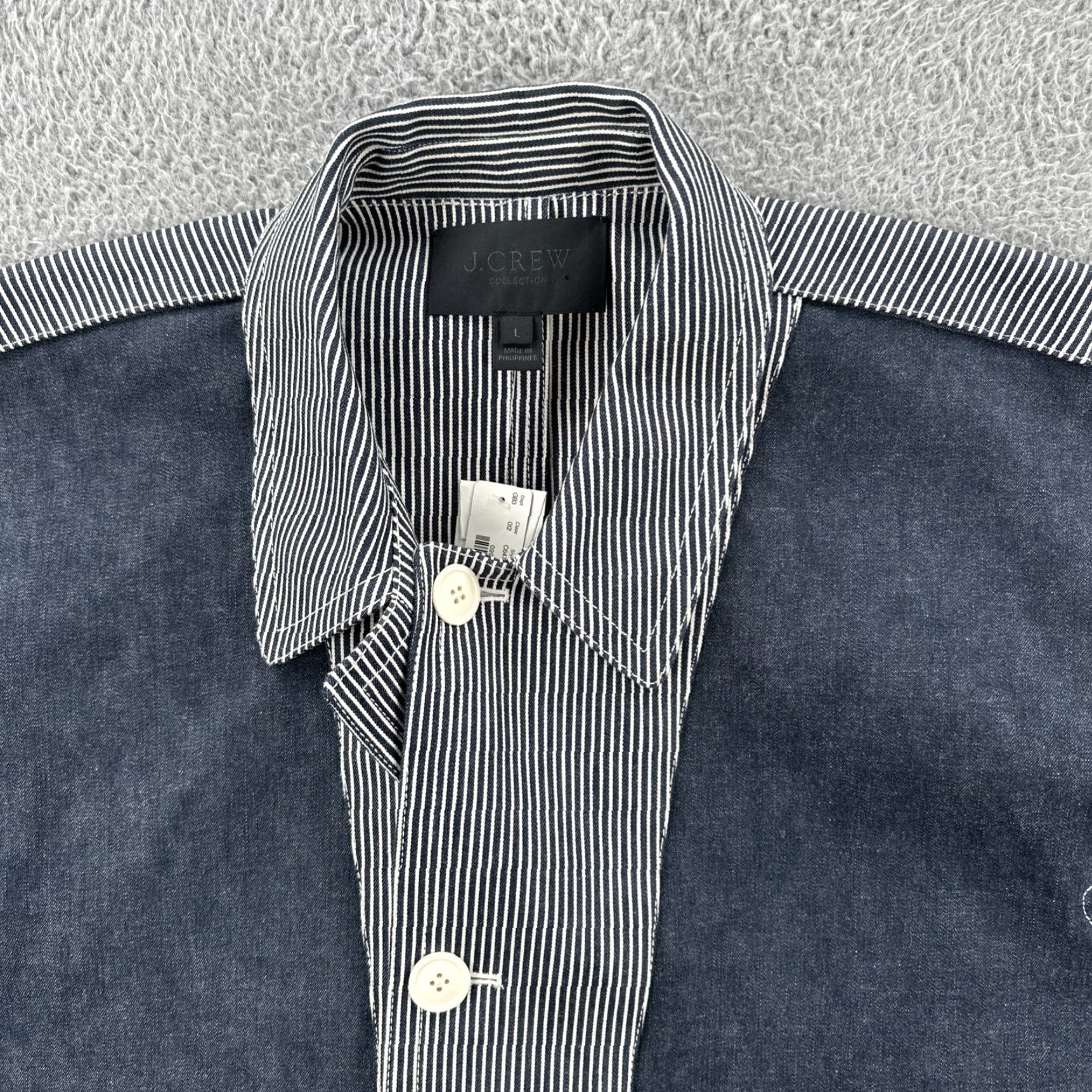 J.Crew VINTAGE J.CREW Jacket Men L Heavyweight Cotton Denim NWT Blue Collection Size US L / EU 52-54 / 3 - 5 Thumbnail