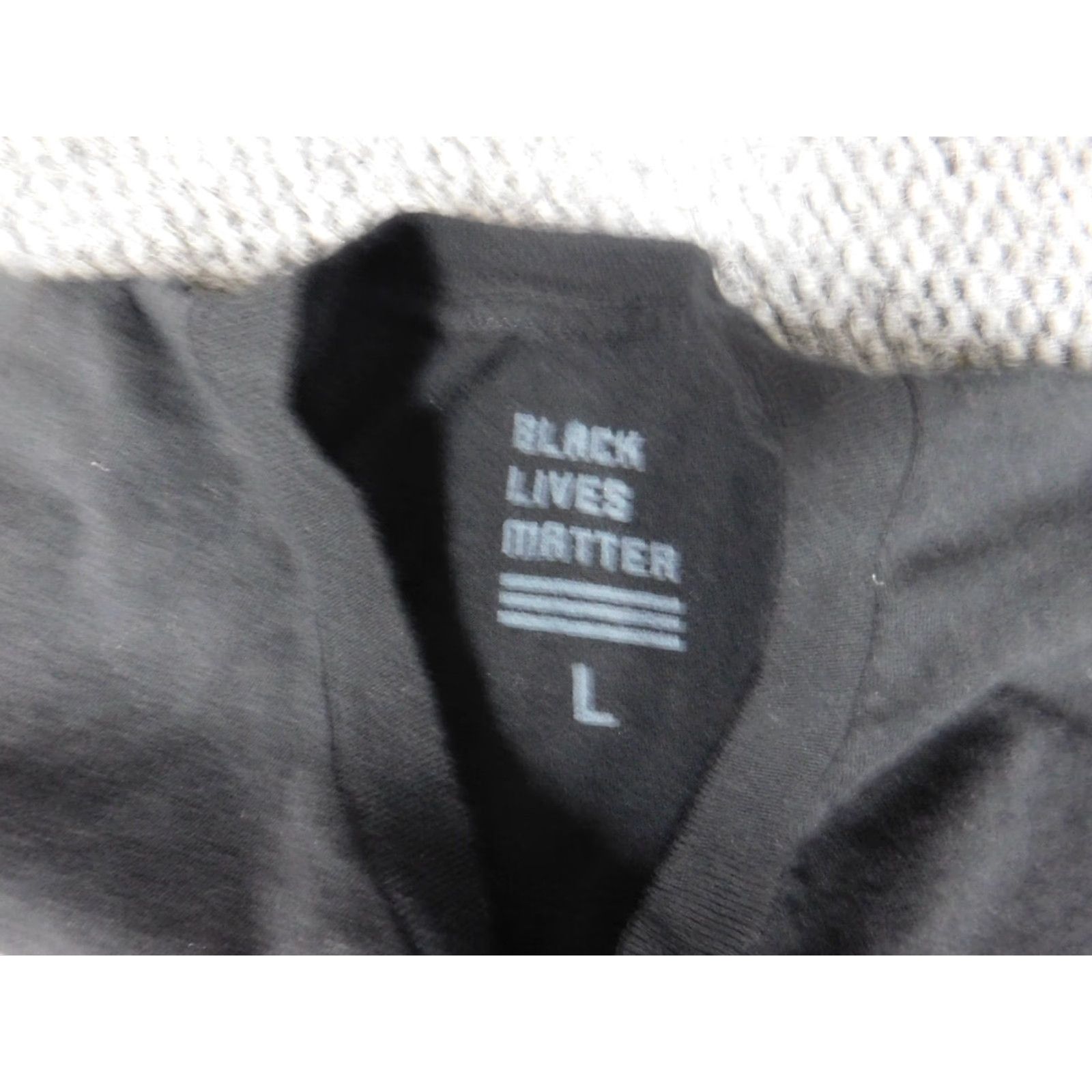 Vintage Black Lives Matter Womens Shirt L Black Short Sleeve Round Neck Casual Basic Blouse 100% Cotton Lightweight Womens Size L / US 10 / IT 46 - 5 Thumbnail