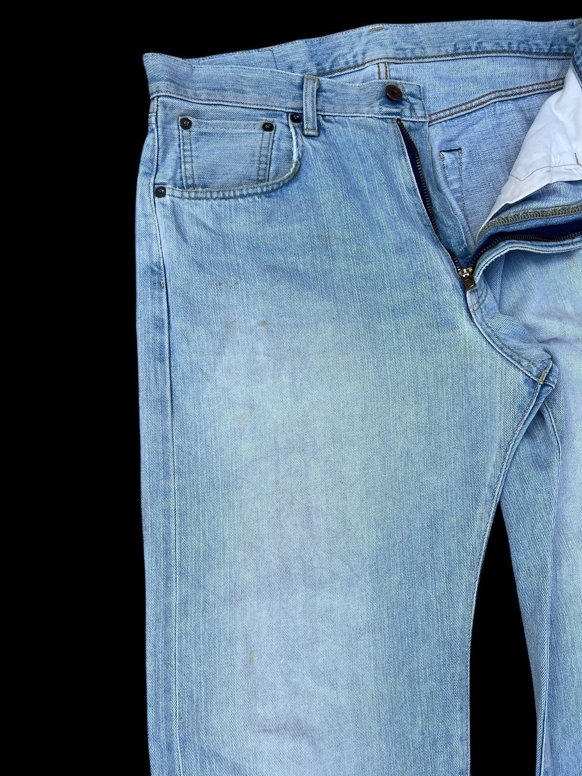 Edwin 2000s Edwin 505 Distressed Aging Mud Denim Selvedge Jeans Size US 32 / EU 48 - 8 Thumbnail