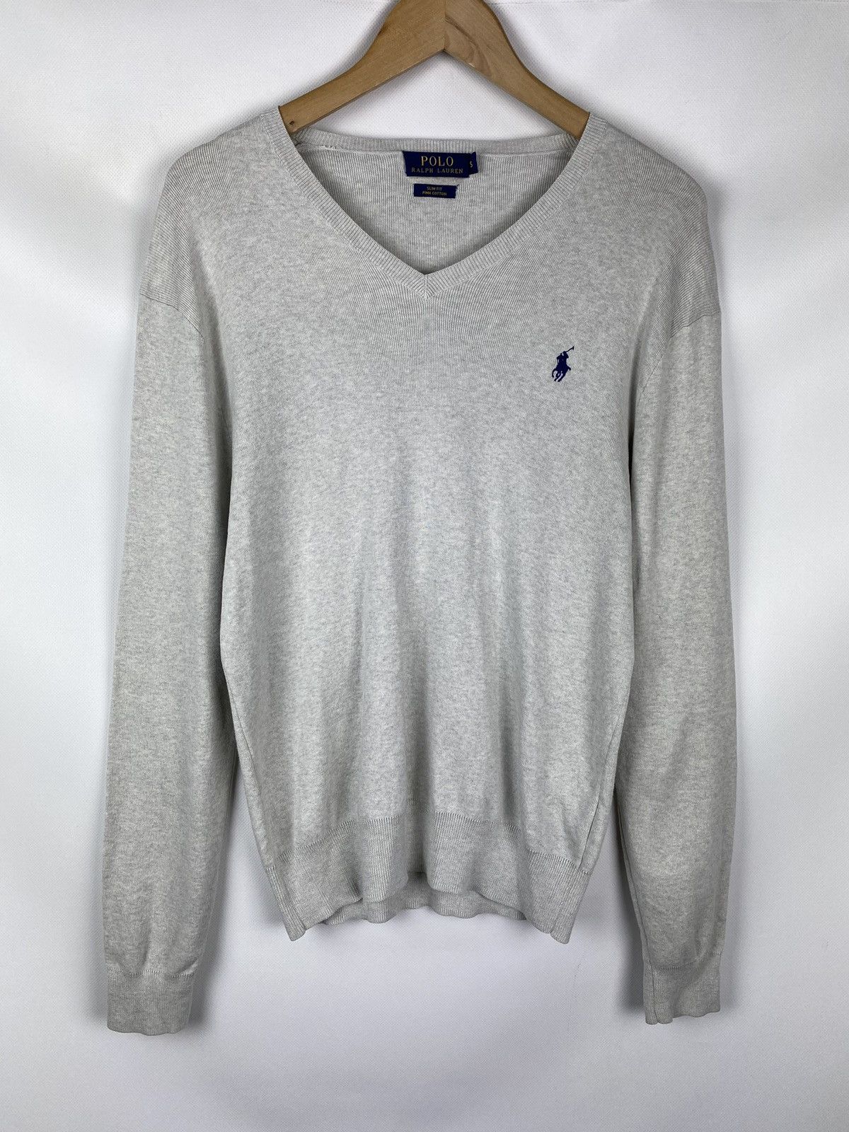 Polo Ralph Lauren Polo Ralph Lauren men’s pima cotton v-neck sweater pullover Size US S / EU 44-46 / 1 - 1 Thumbnail