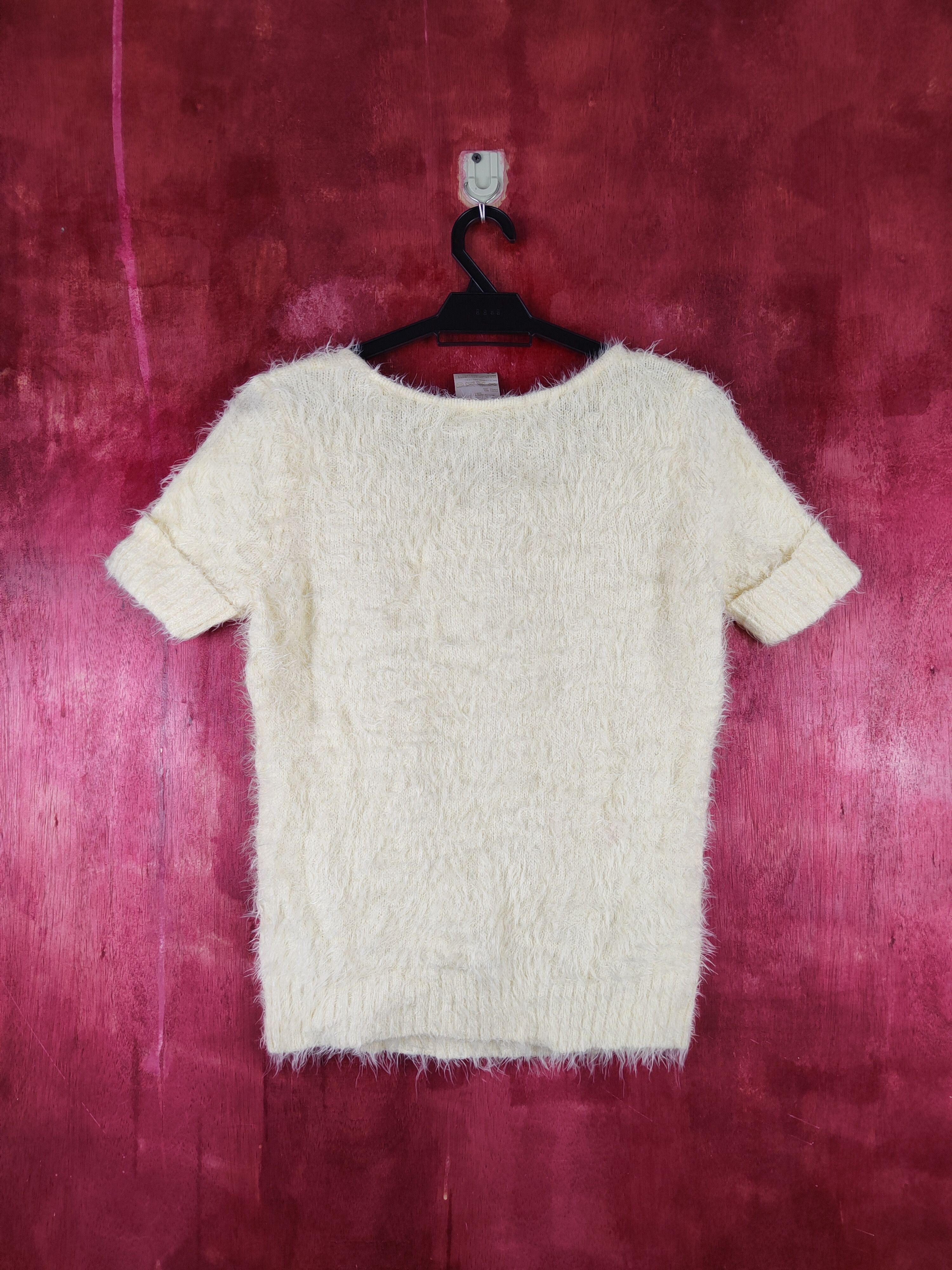 Japanese Brand × Vintage Vintage Matty M Yellow Fur Mohair Knitwear Size L / US 10 / IT 46 - 7 Thumbnail