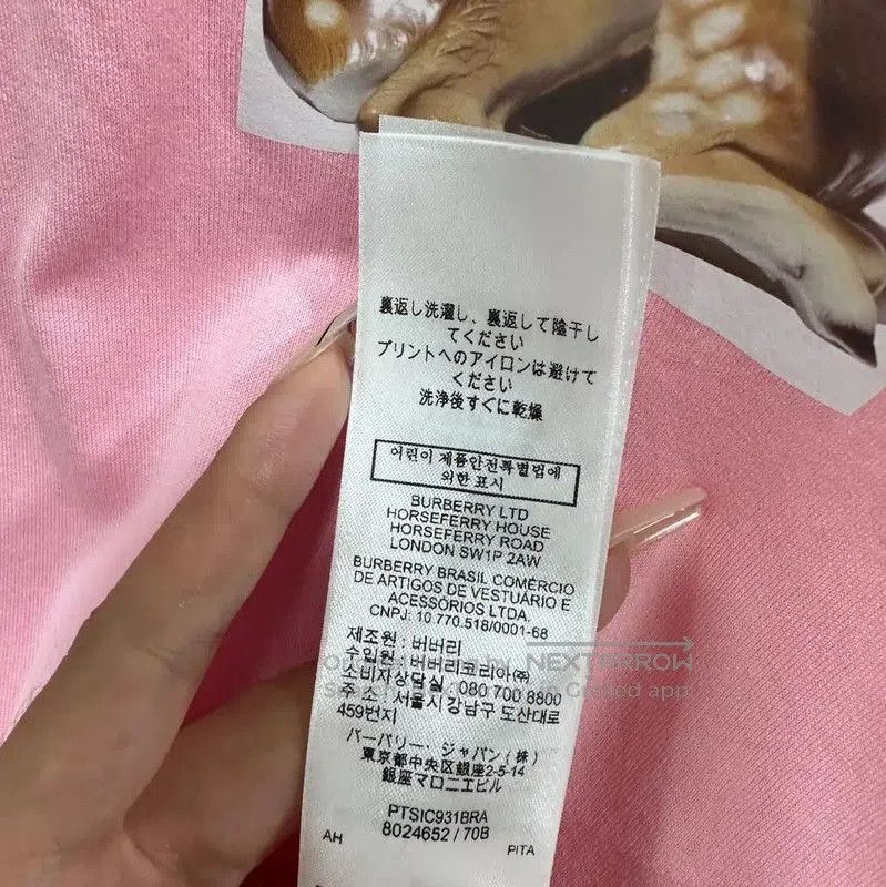 Burberry Burberry Pink Cotton Women's T-shirt. Size M / US 6-8 / IT 42-44 - 3 Thumbnail
