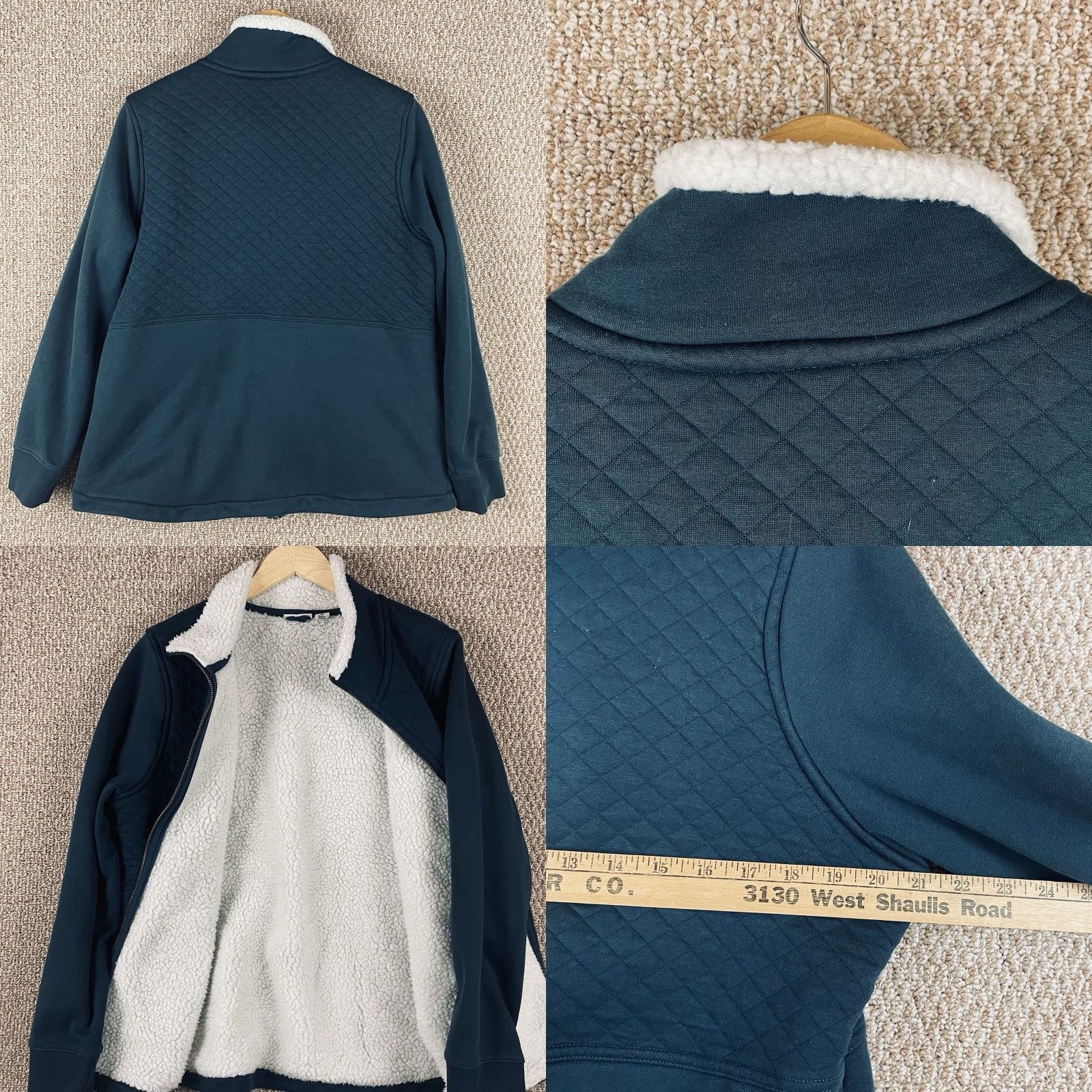 Vintage LL Bean Jacket Womens L Green Sherpa Lined Quilted Barn Chore Outdoor 515083 Zip Pocket Regular Womens Jacket Size L / US 10 / IT 46 - 8 Thumbnail