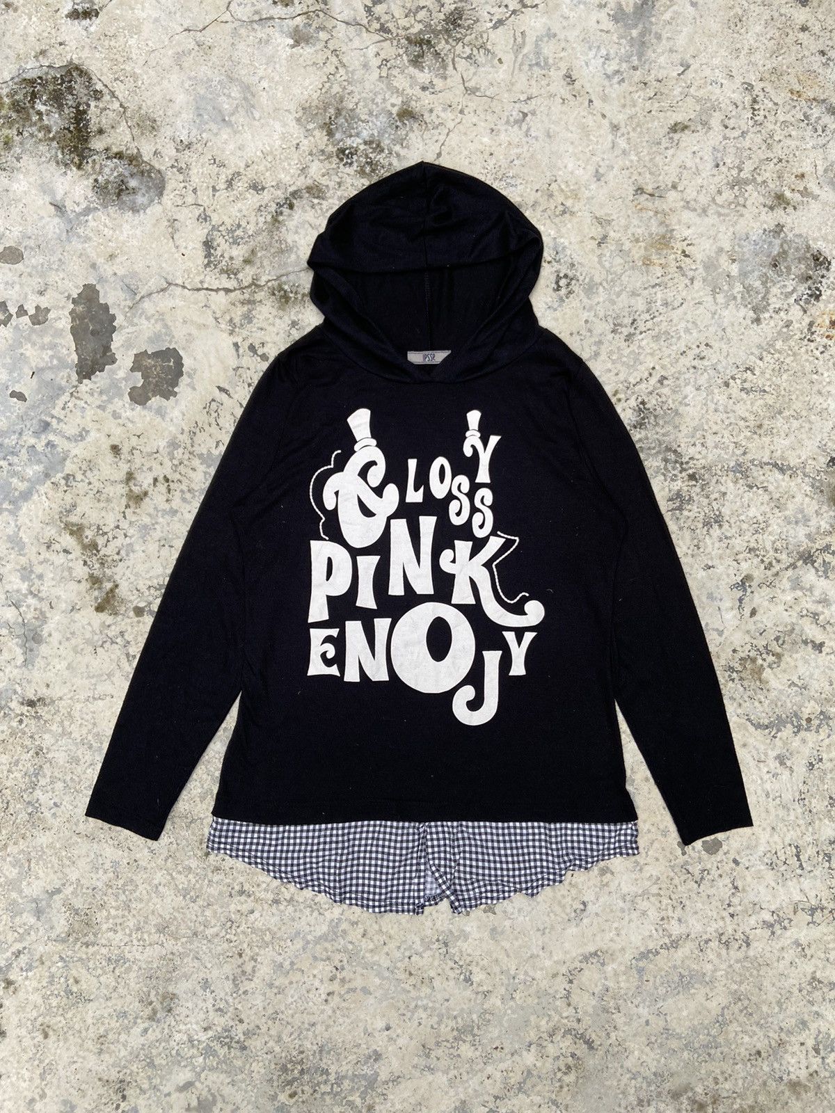 Hysteric Glamour × If Six Was Nine × Japanese Brand 2000s ipsse tag cut closet pink enjoy long sleeve hoodie Size M / US 6-8 / IT 42-44 - 2 Thumbnail