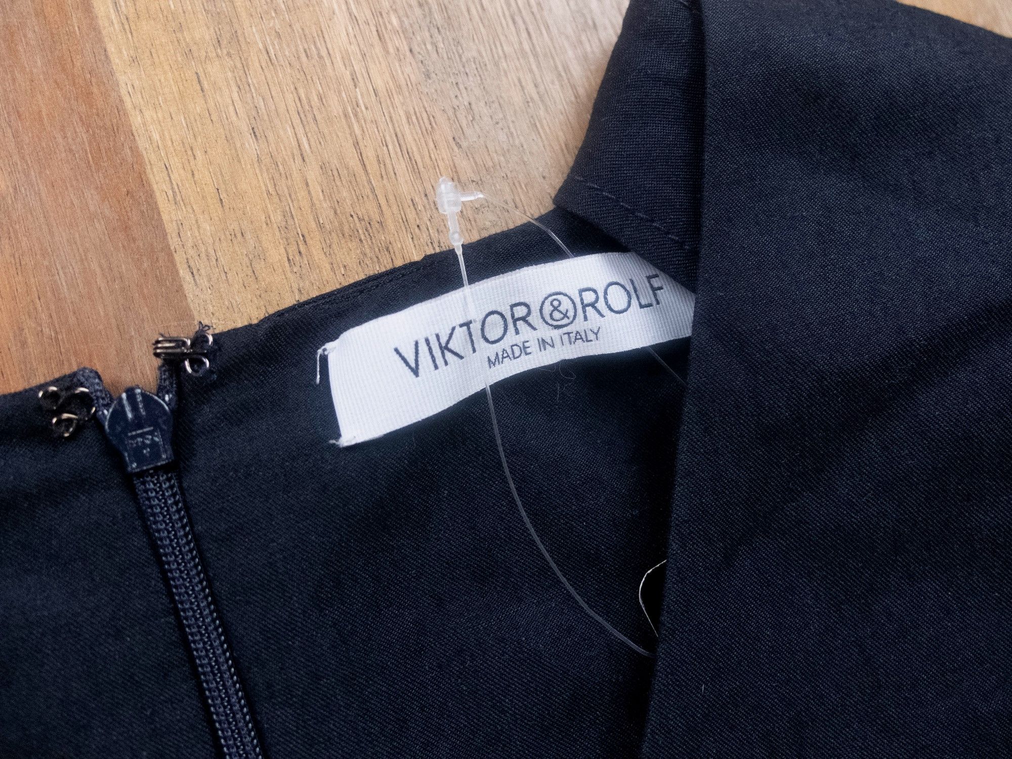 Viktor & Rolf VIKTOR & ROLF navy blue linen cotton sheath dress 6 42 Size M / US 6-8 / IT 42-44 - 6 Thumbnail