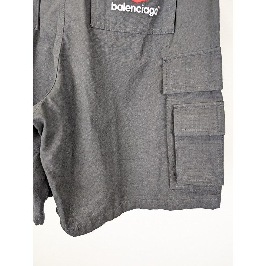 Balenciaga o1rshd1 Cotton Ripstop Gamer Shorts in Black Size US 28 / EU 44 - 15 Thumbnail