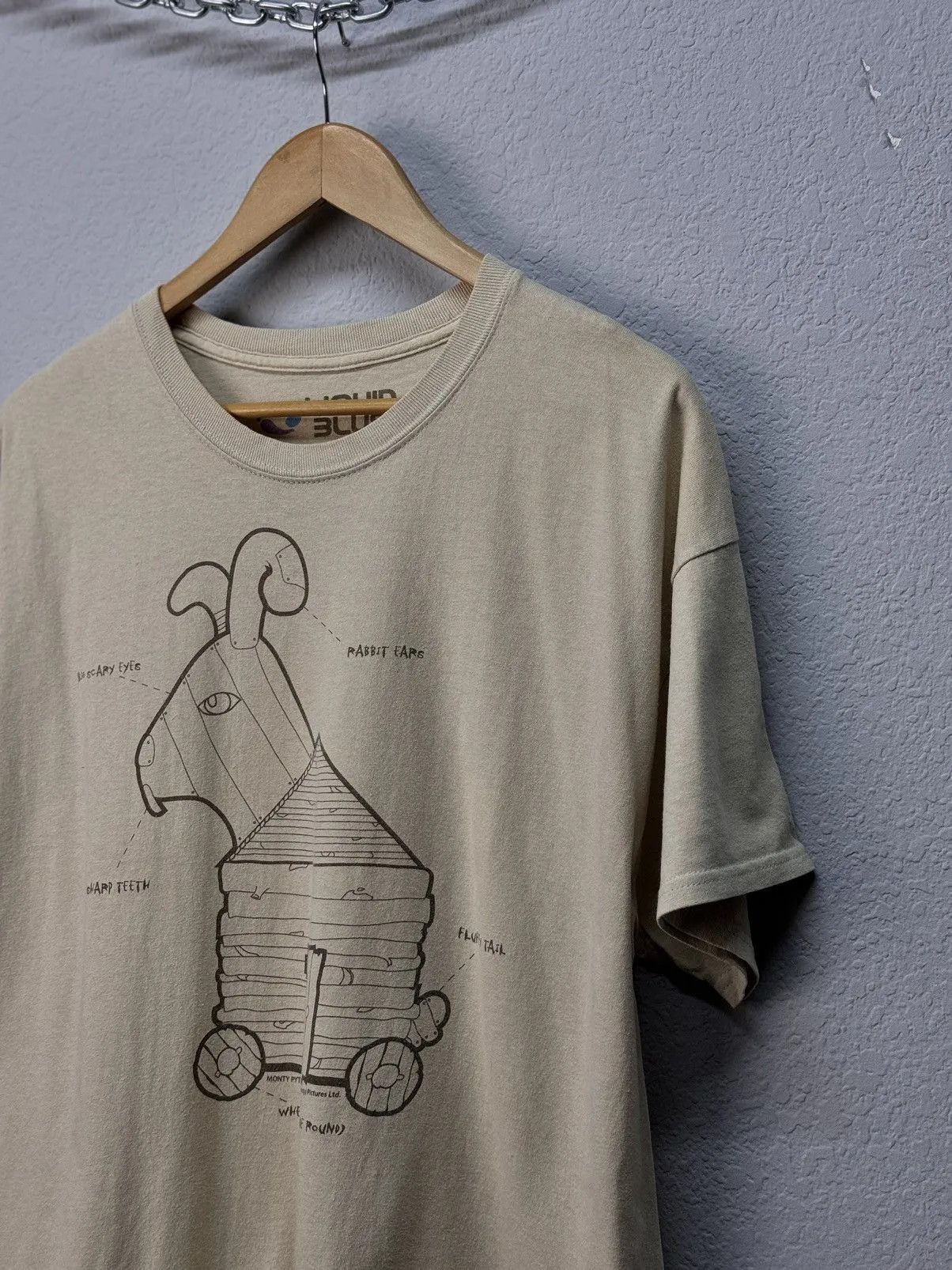 Liquid Blue × Vintage Vintage Monty Python & the Holy Grain Trojan Rabbit T Shirt Size US XL / EU 56 / 4 - 3 Thumbnail