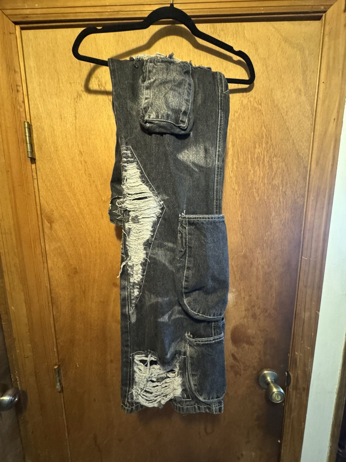 Ev Bravado × Who Decides War Who Decides War by MRDR BRVDO Black Thorned Pocket Jeans Size US 38 / EU 54 - 12 Thumbnail