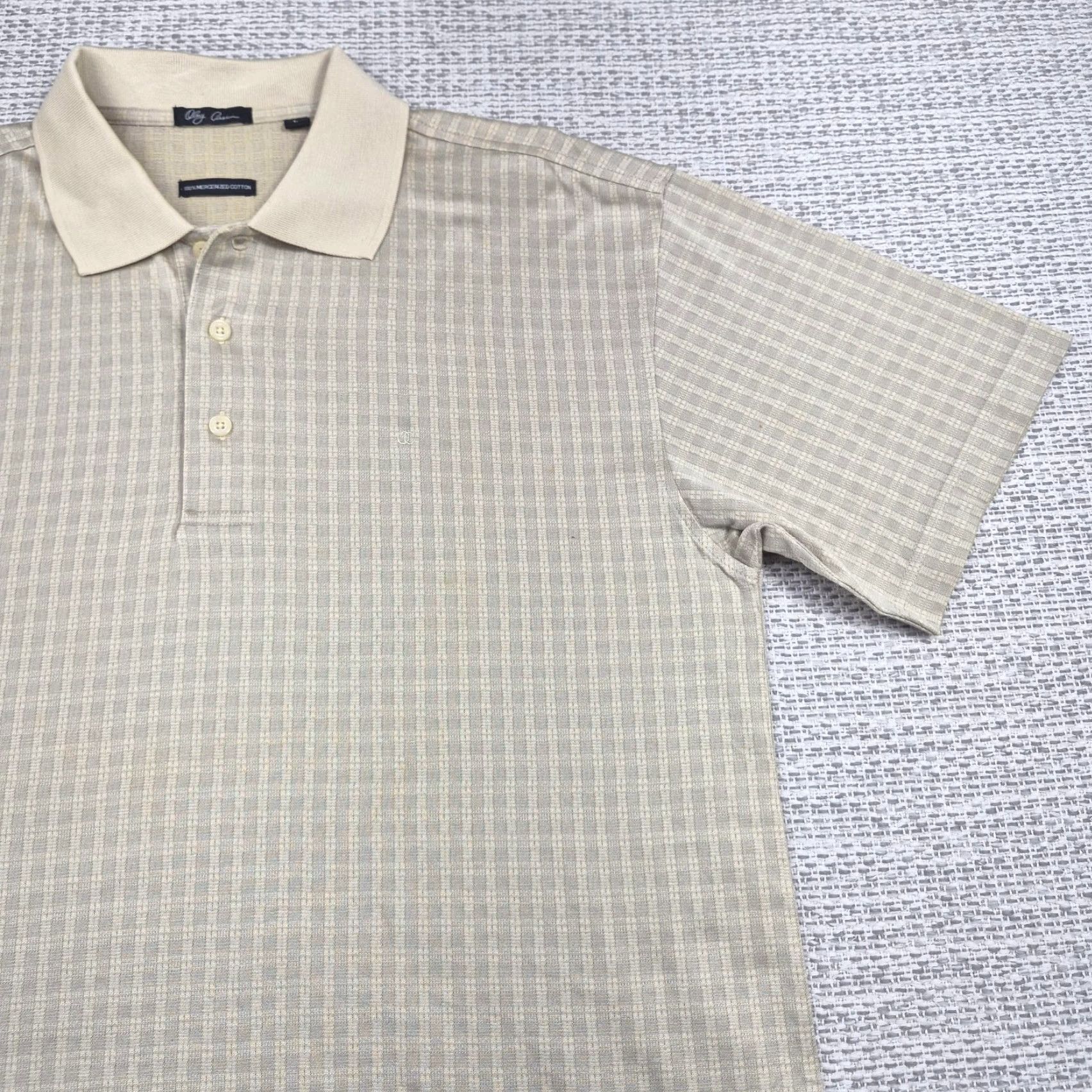 Oleg Cassini Oleg Cassini Golf Polo Shirt Mens Large Beige Check Knit 100% Mercerized Cotton Polo Shirt Mens Large Beige Check Knit 100% Mercerized Cotton Size US L / EU 52-54 / 3 - 2 Thumbnail