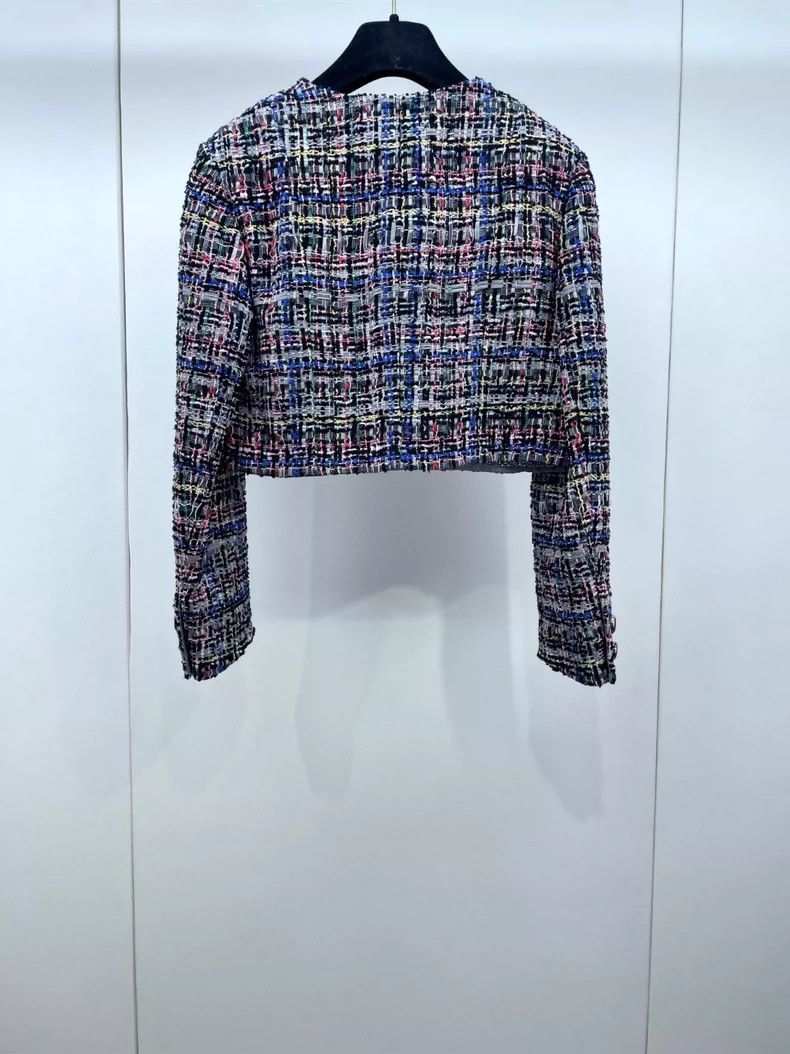 Chanel Chanel 23C colorful braided round-neck short jacket 2504-Ne Size XXS / US 00 / IT 34 - 2 Thumbnail