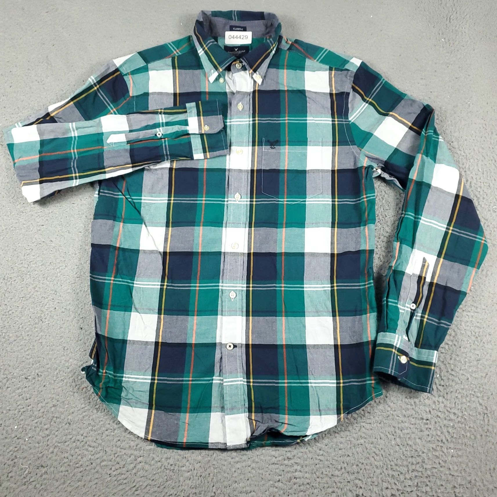 American Eagle Outfitters American Eagle Outfitters Shirt Mens Medium Green Plaid Button-Up Long Sleeve Casual Classic Size US M / EU 48-50 / 2 - 3 Thumbnail