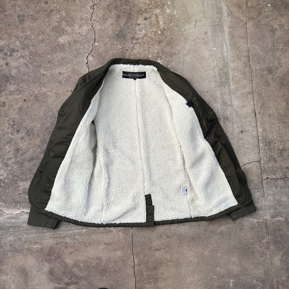 Vintage Dunderdon Sherpa Olive Jacket Size US L / EU 52-54 / 3 - 2 Thumbnail