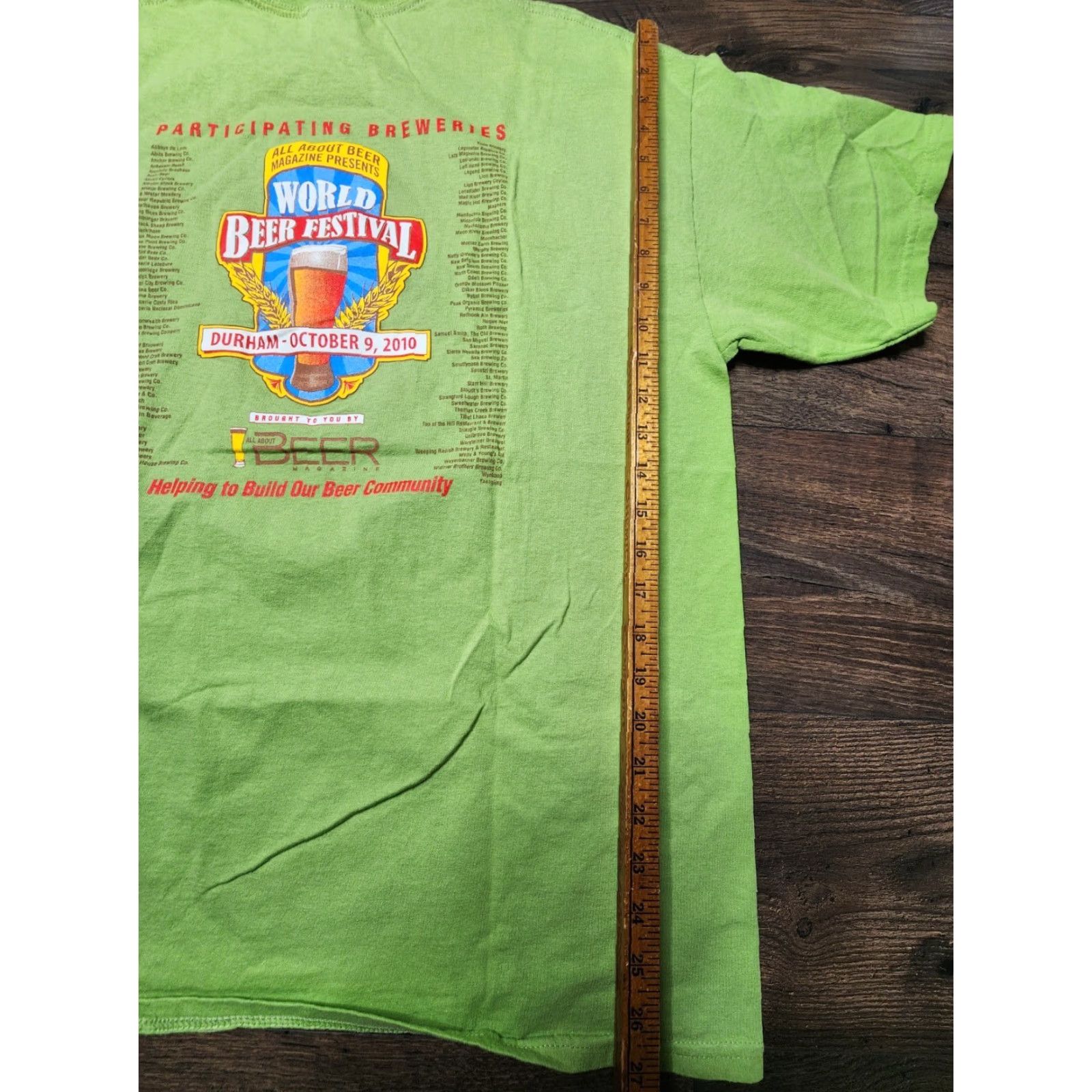 Gildan Gildan Mens XL Green Shirt Beer Expert Festival Double Sided 2010 Durham Size US XL / EU 56 / 4 - 2 Thumbnail