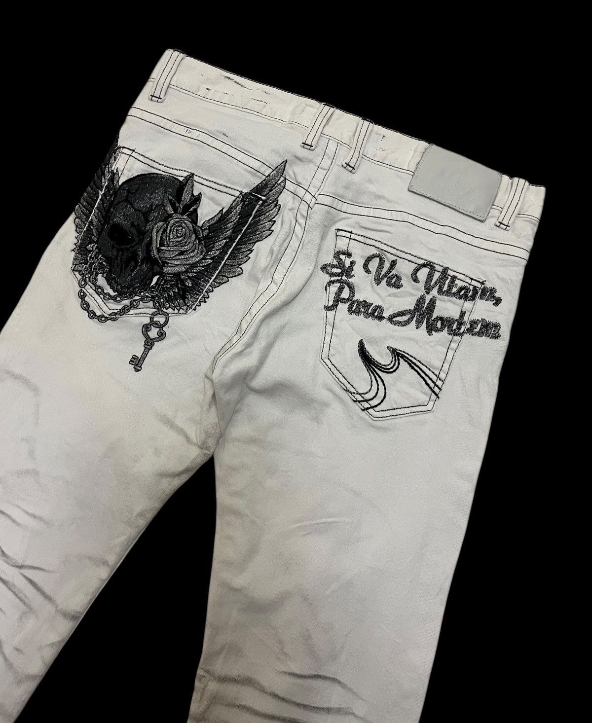 Japanese Brand Japanese Brand Cloud 72 Embroidery Bones Pants Size US 34 / EU 50 - 5 Thumbnail
